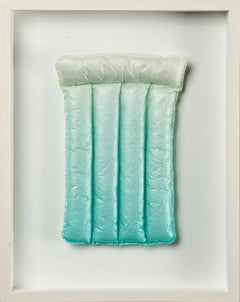 "h2o Pool Float 1" an oil ink and hand sewn pool float by Kristen Martincic