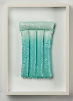 "h2o Pool Float 2" an oil ink and hand sewn pool float by Kristen Martincic