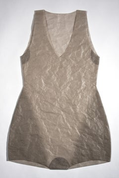 silver graphite double V suit