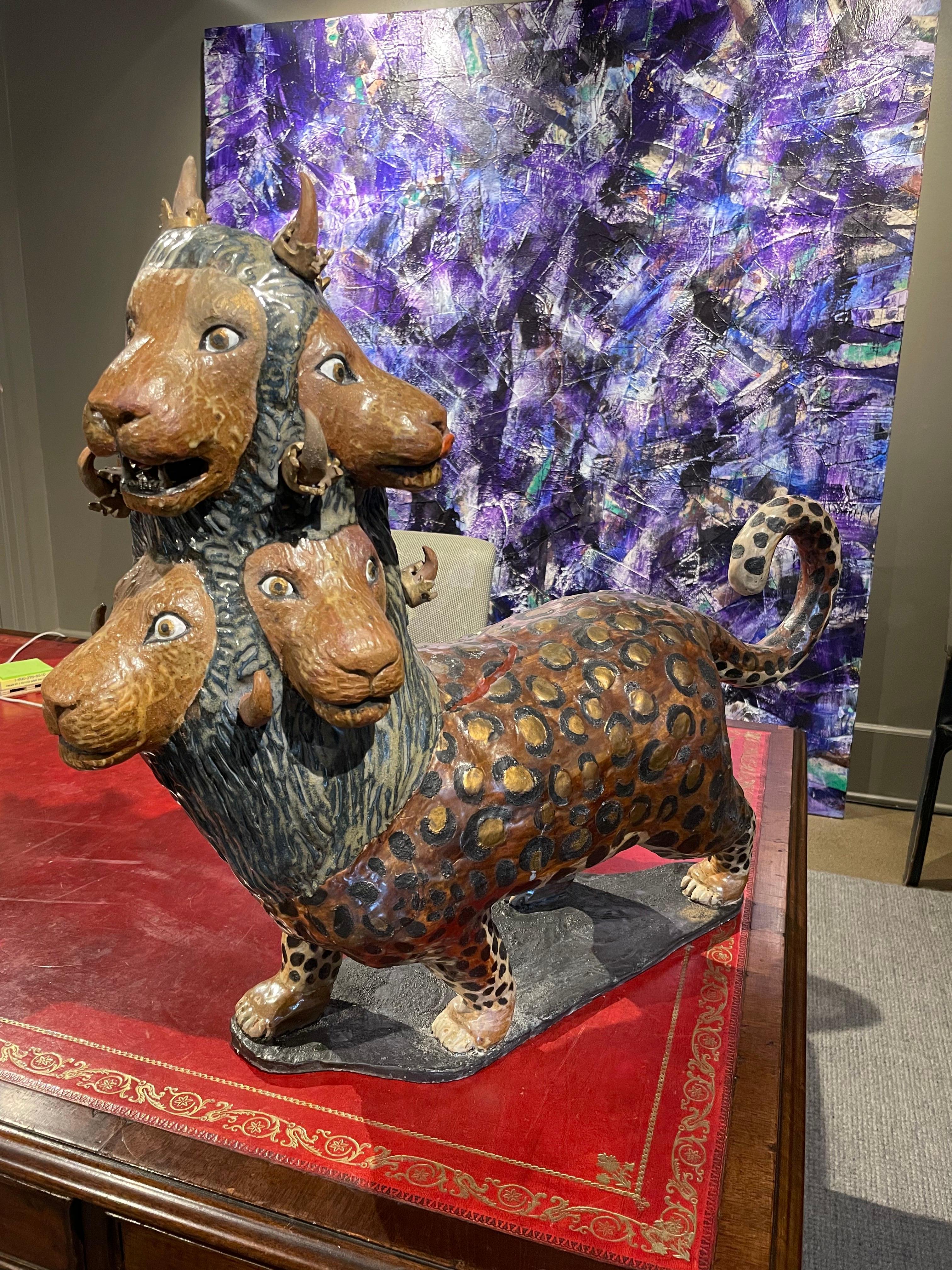 Beast of the Apocalypse, 21st Century Contemporary Ceramic of Animal For Sale 2