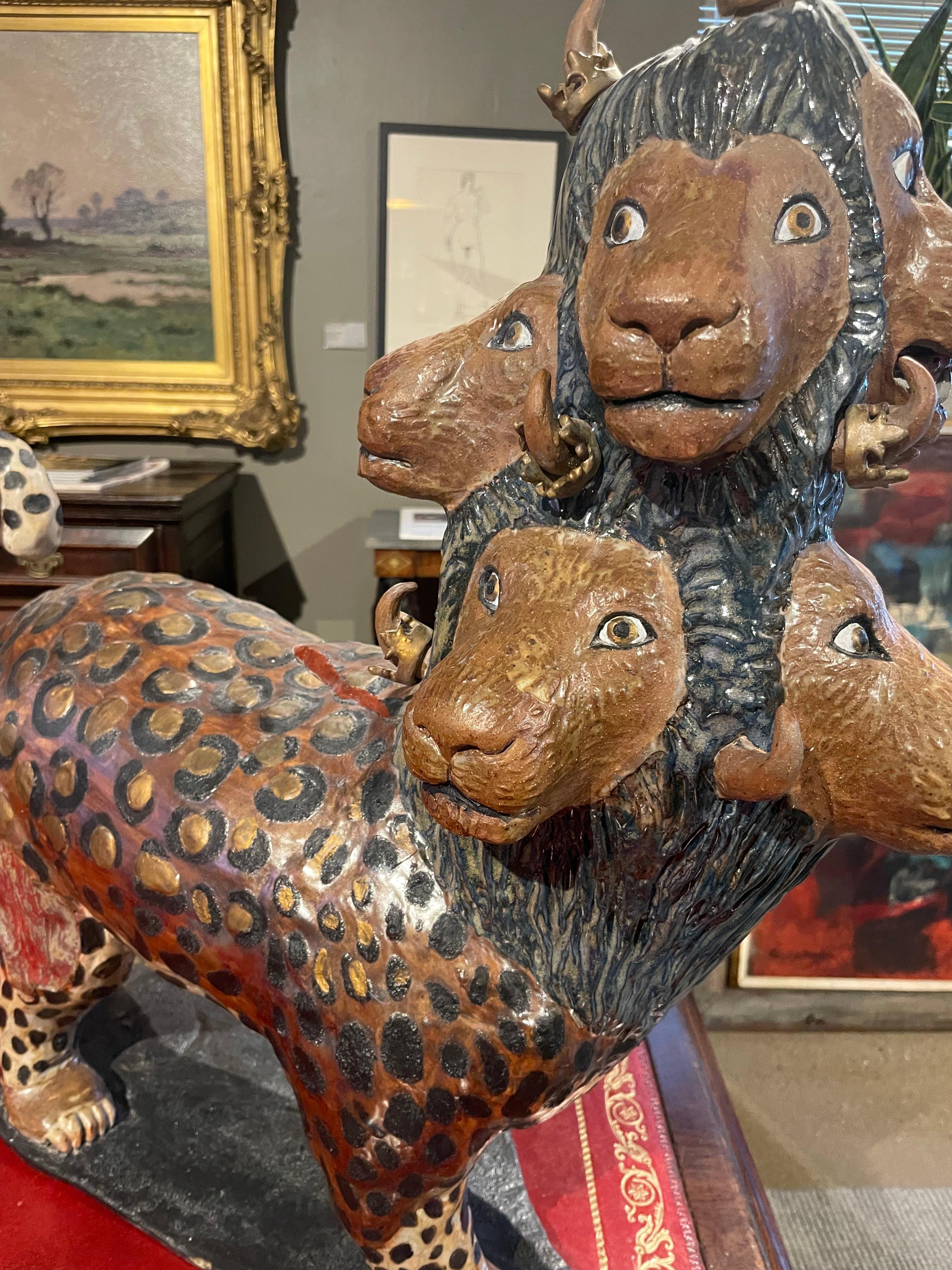 Beast of the Apocalypse, 21st Century Contemporary Ceramic of Animal For Sale 4