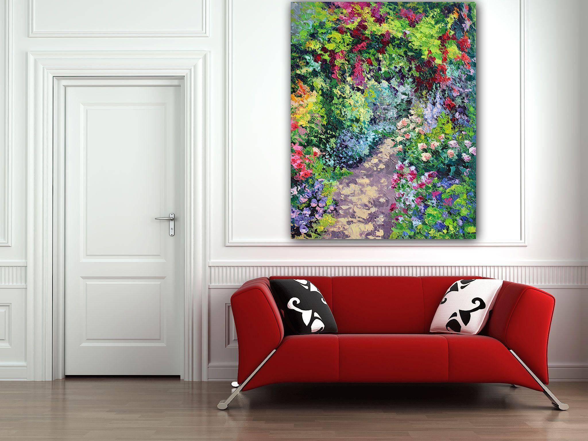 A Garden For The Queen, Painting, Oil on Canvas For Sale 1
