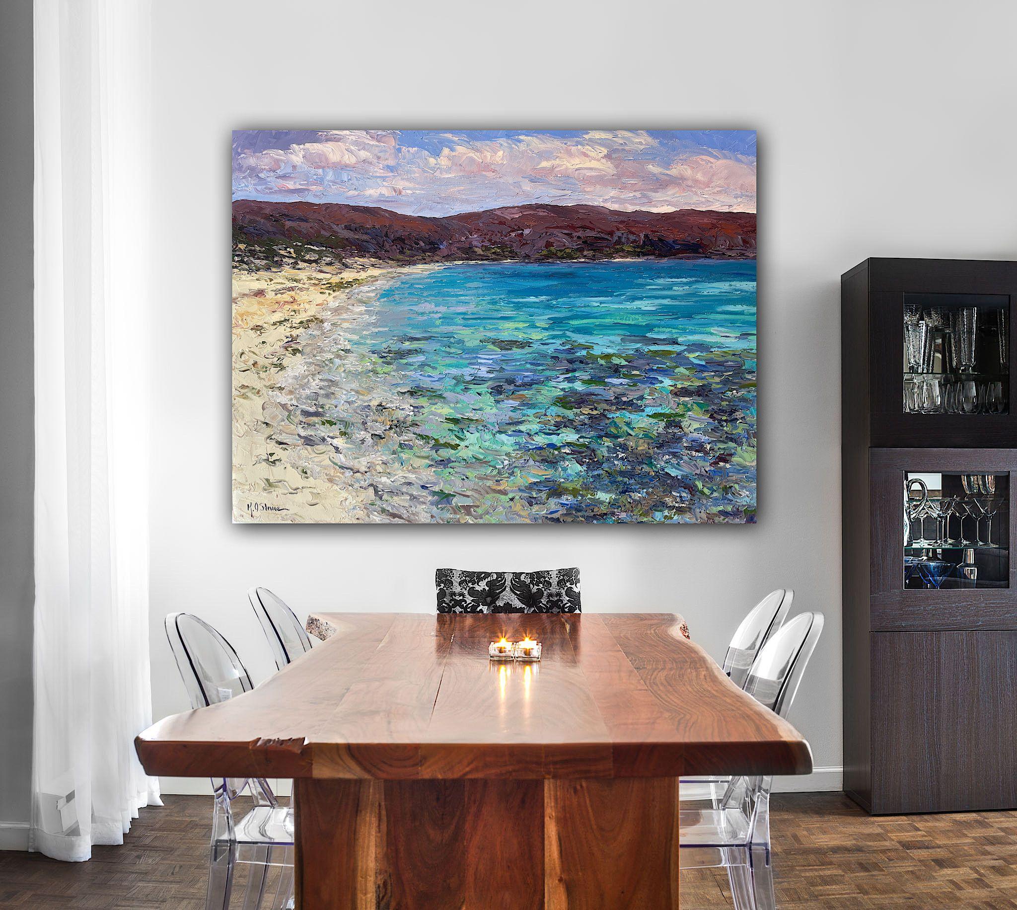Balandra Bay Blues, Painting, Oil on Canvas For Sale 1