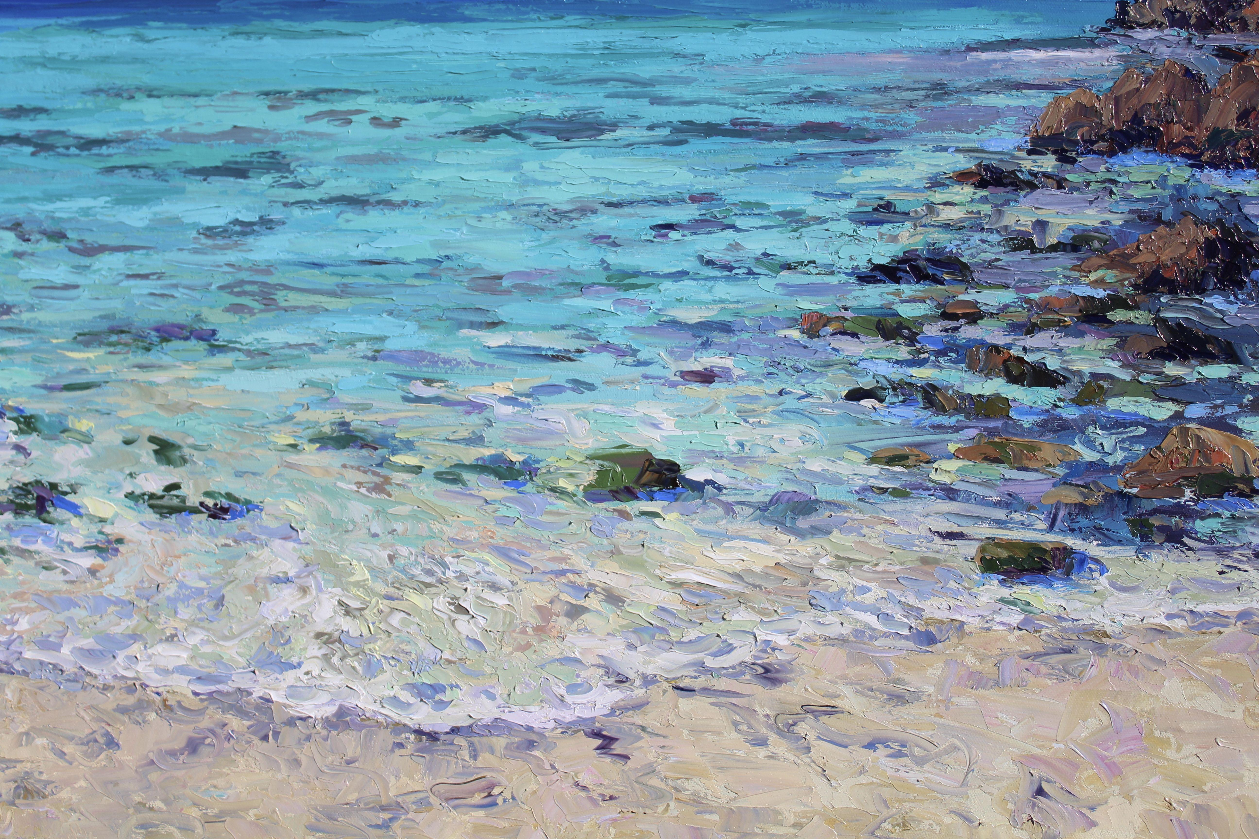 Balandra Bay, Das Meer von Cortez, Gemälde, Öl auf Leinwand (Impressionismus), Painting, von Kristen Olson Stone