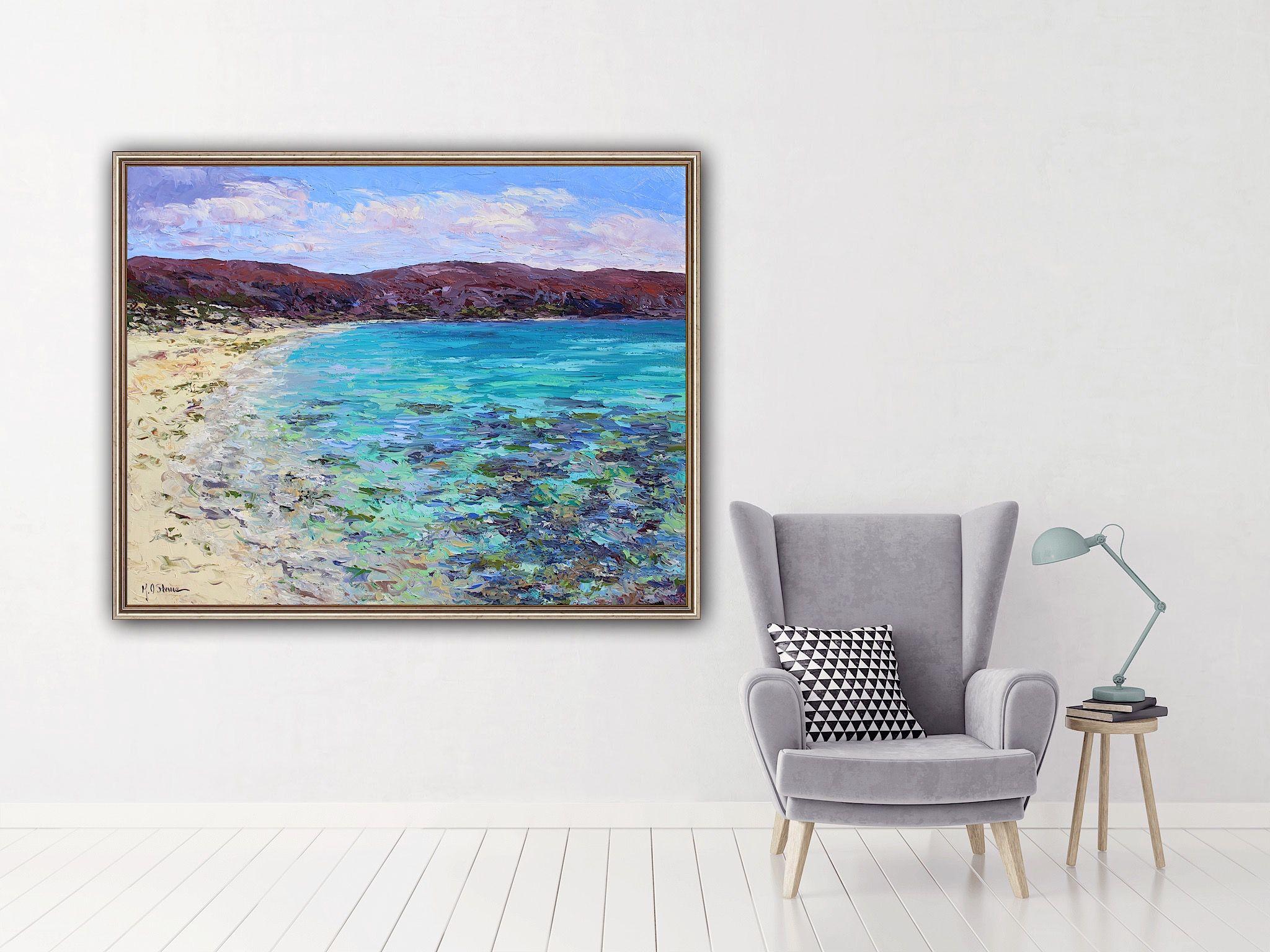 Balandra Bay, The Sea Of Cortez, Painting, Oil on Canvas For Sale 2