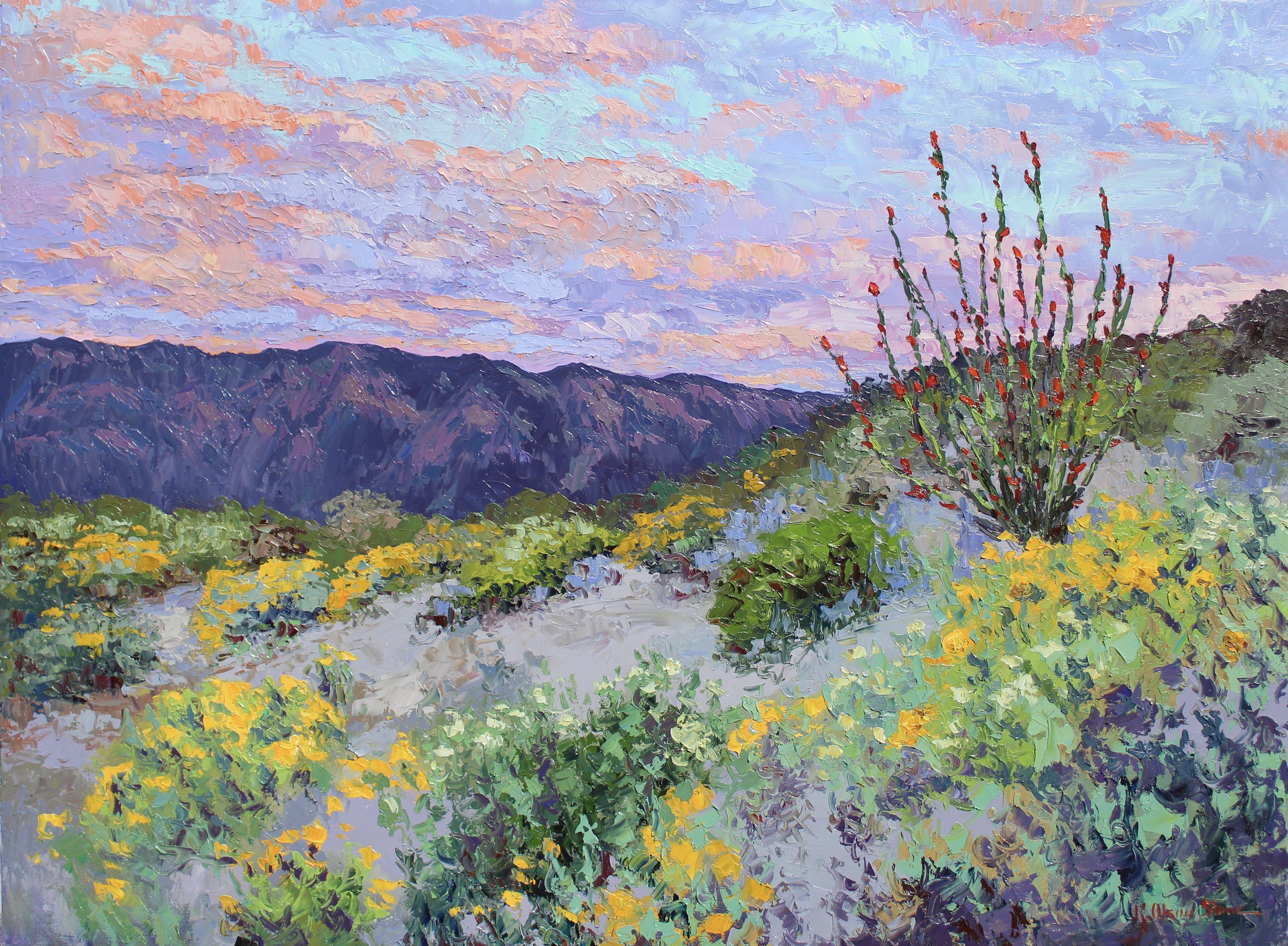 Desert Glow, Painting, Oil on Canvas For Sale 2