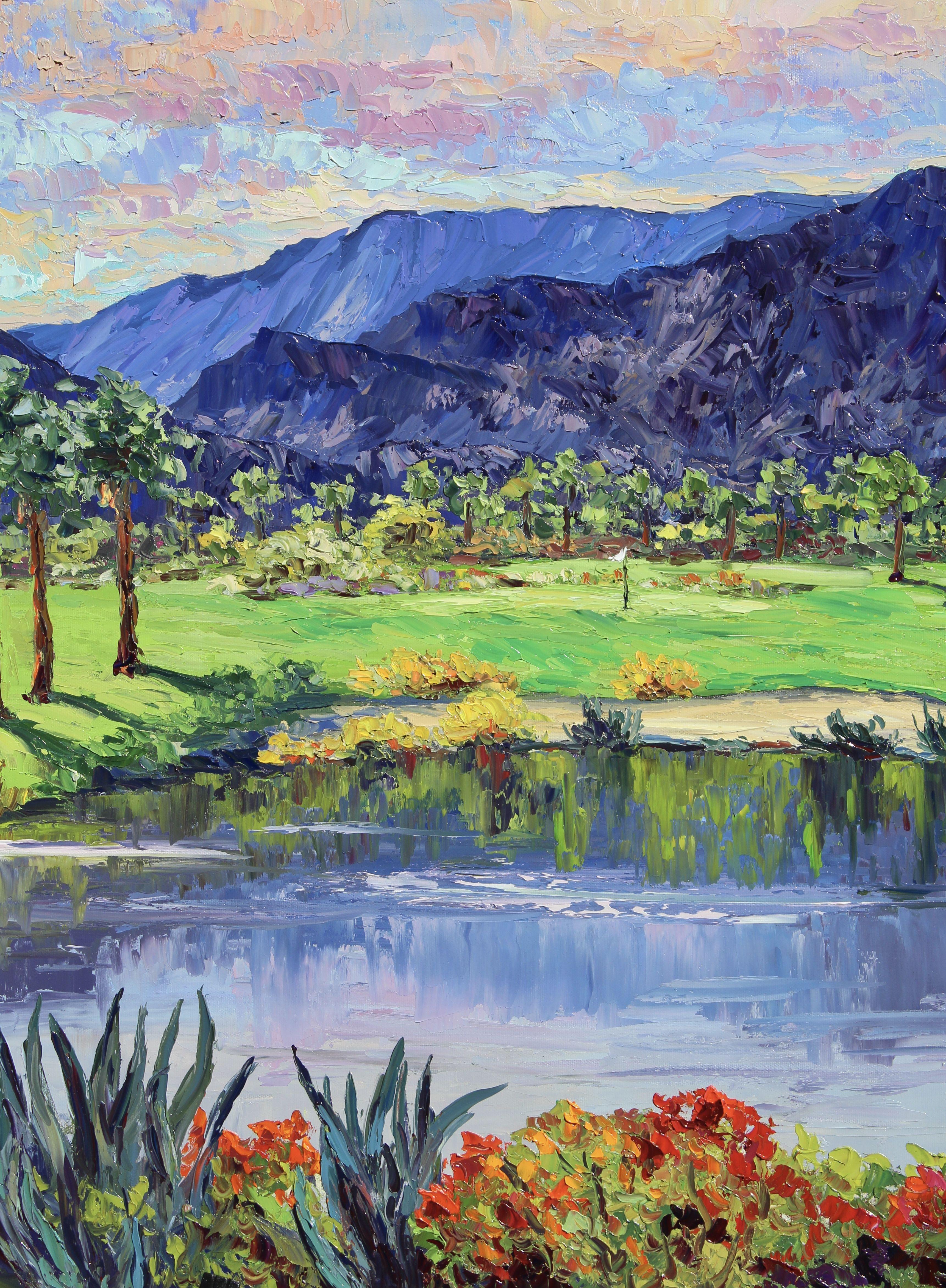 Indian Wells, Painting, Oil on Canvas For Sale 1