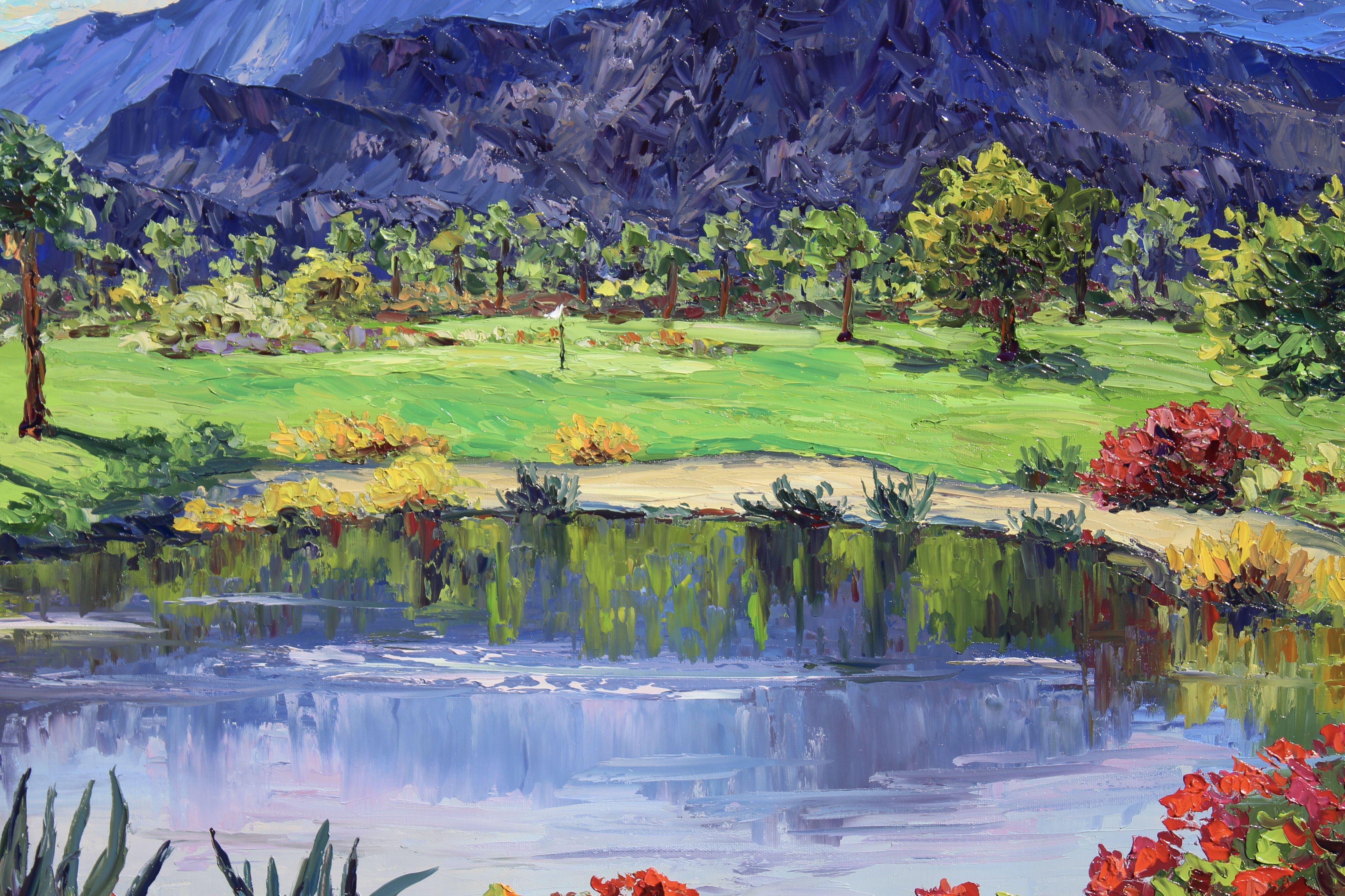 Indian Wells, Painting, Oil on Canvas For Sale 4
