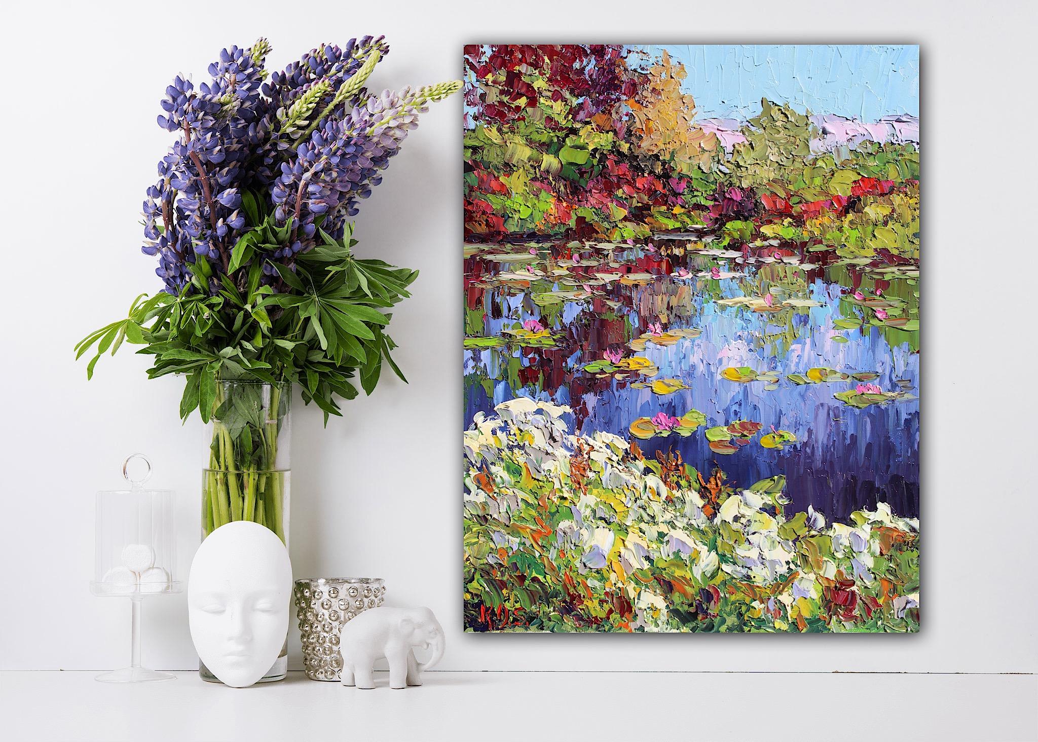 Monet Sonríe - original paisaje impresionismo abstracto - arte contemporáneo 2