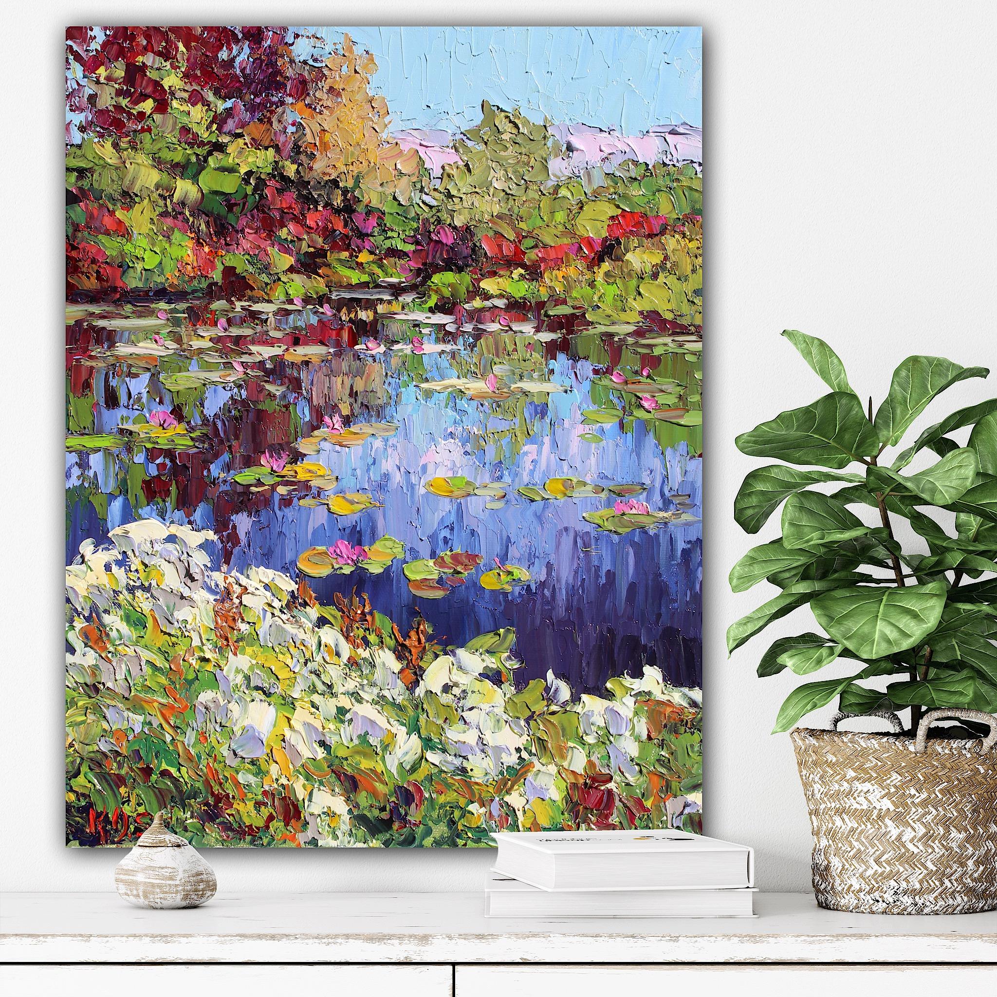 Monet Sonríe - original paisaje impresionismo abstracto - arte contemporáneo 3