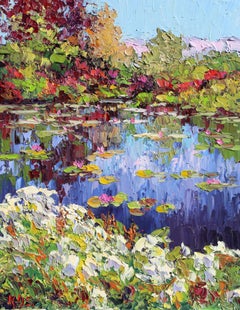 Monet Sonríe - original paisaje impresionismo abstracto - arte contemporáneo