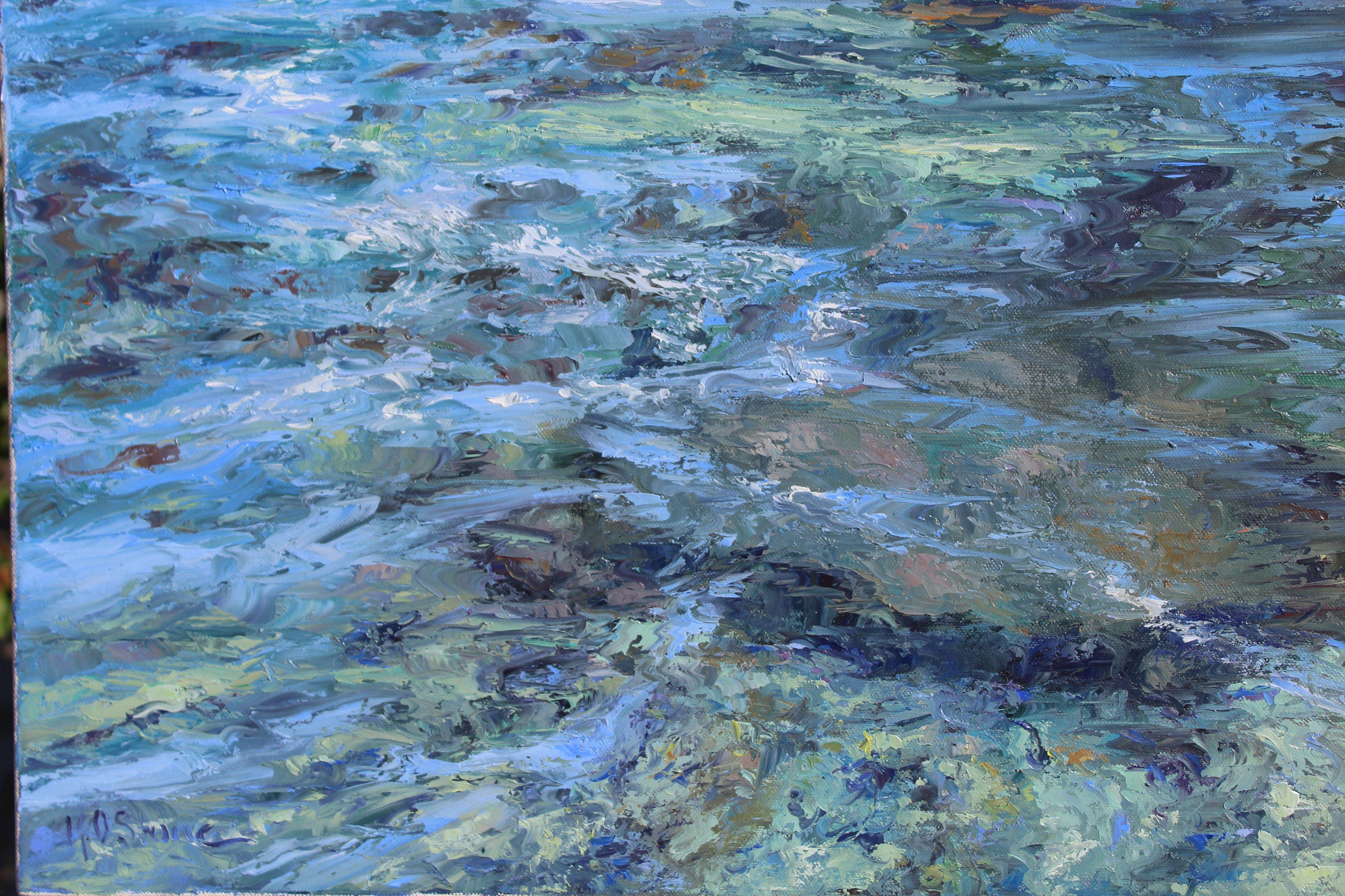 Neuseeländischer Sommer, Gemälde, Öl auf Leinwand (Impressionismus), Painting, von Kristen Olson Stone