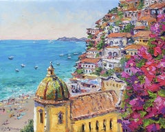 Santa Maria Assunta, Positano, Painting, Oil on Canvas
