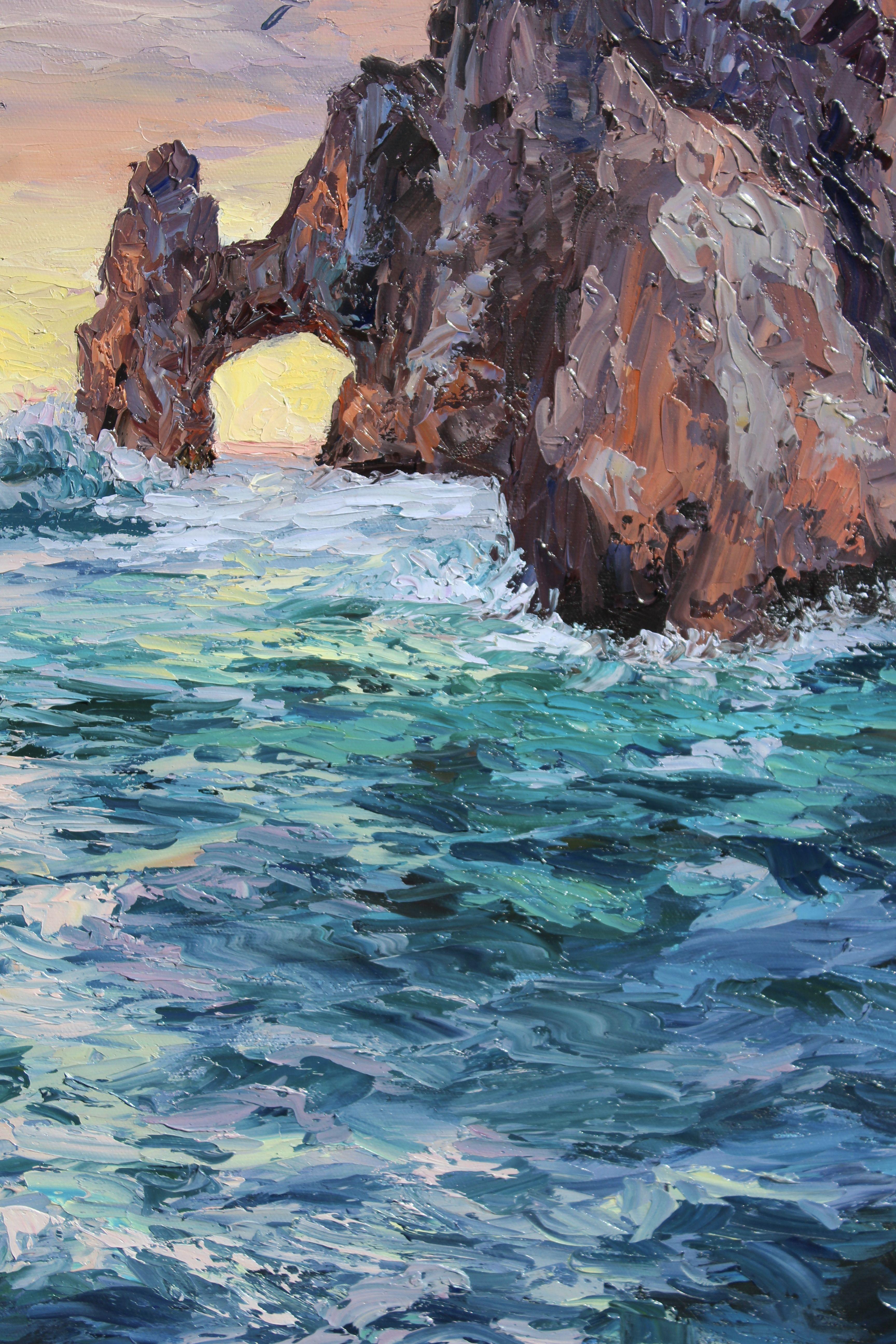 Soaring Over Cabo San Lucas, Painting, Oil on Canvas For Sale 1