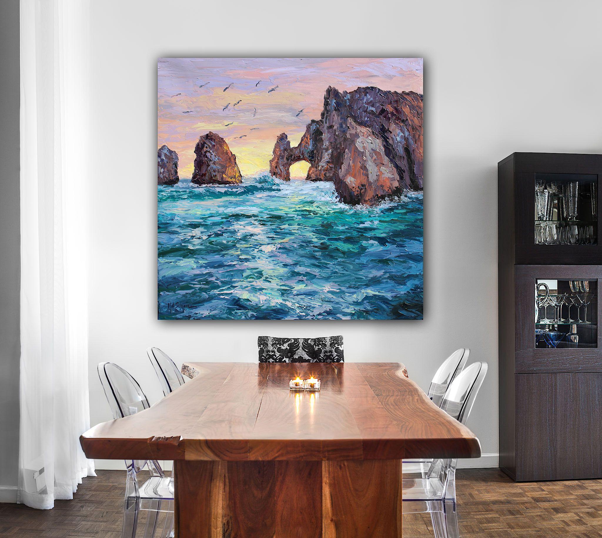 Soaring Over Cabo San Lucas, Painting, Oil on Canvas For Sale 3