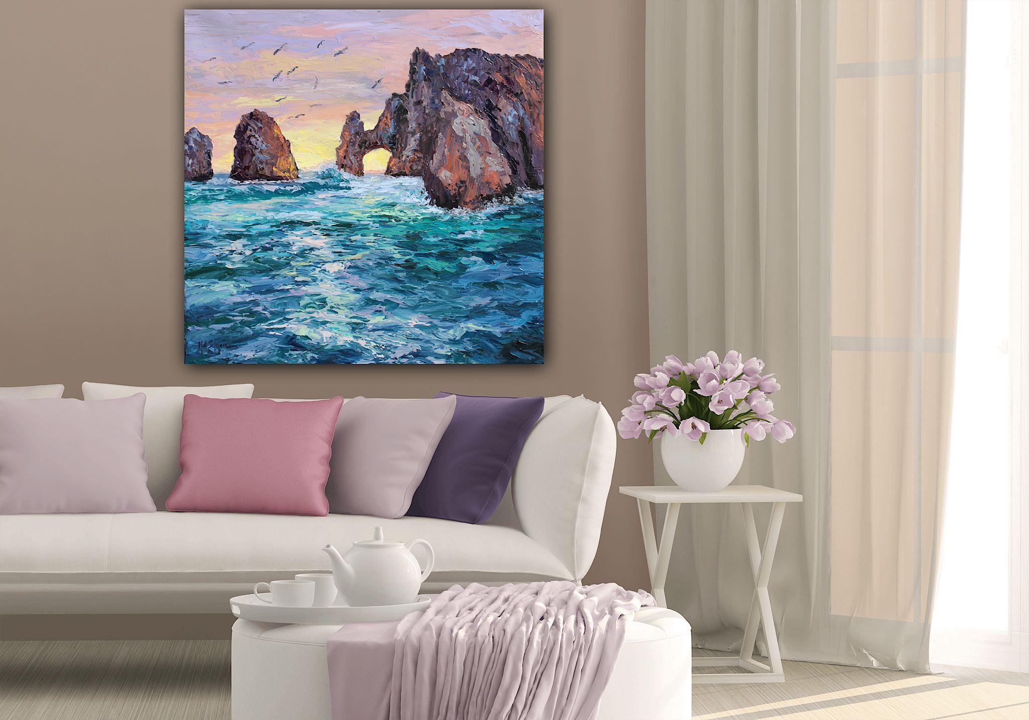 Soaring Over Cabo San Lucas, Painting, Oil on Canvas For Sale 4