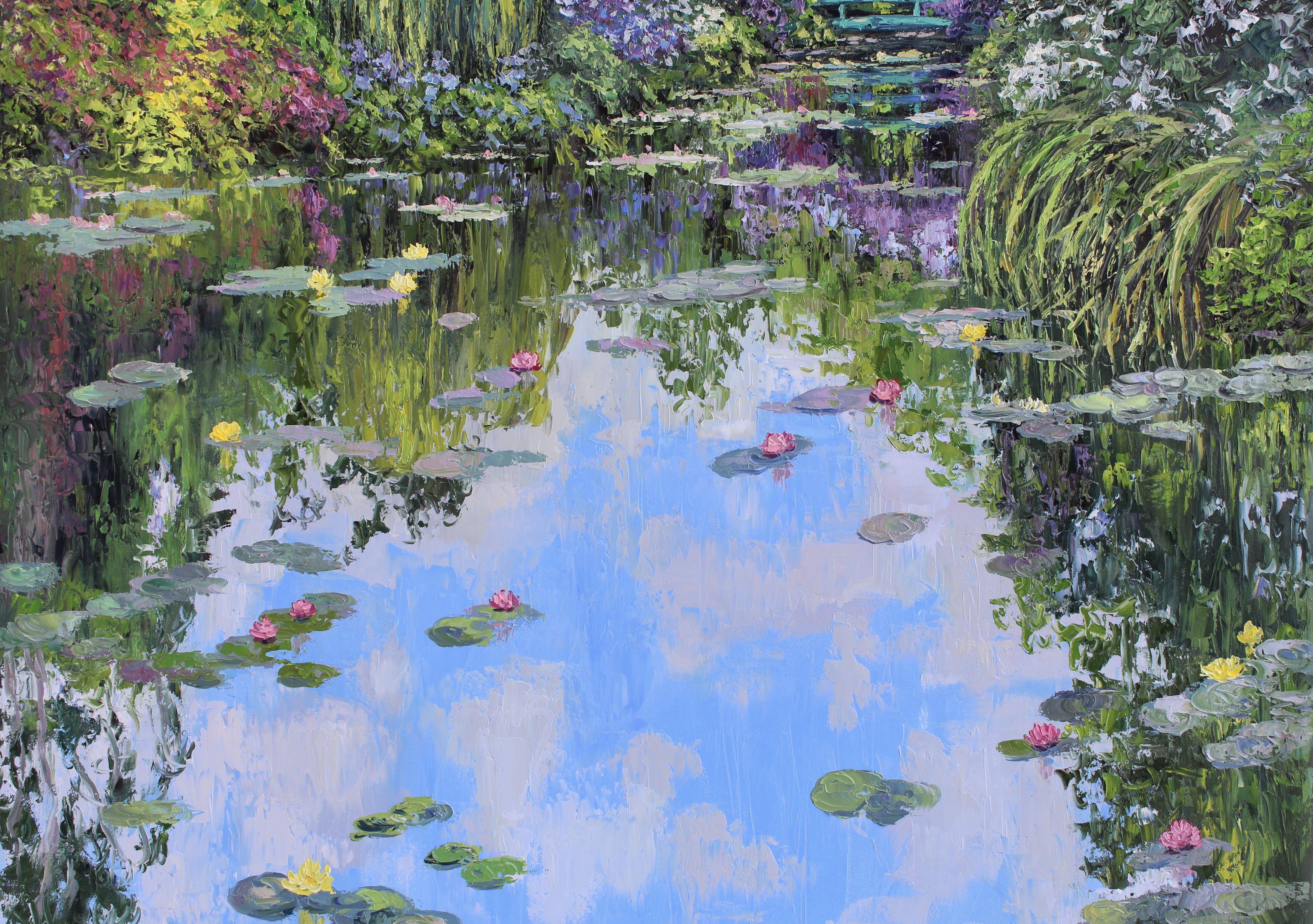The Beauty Of Giverny, Painting, Oil on Canvas For Sale 3