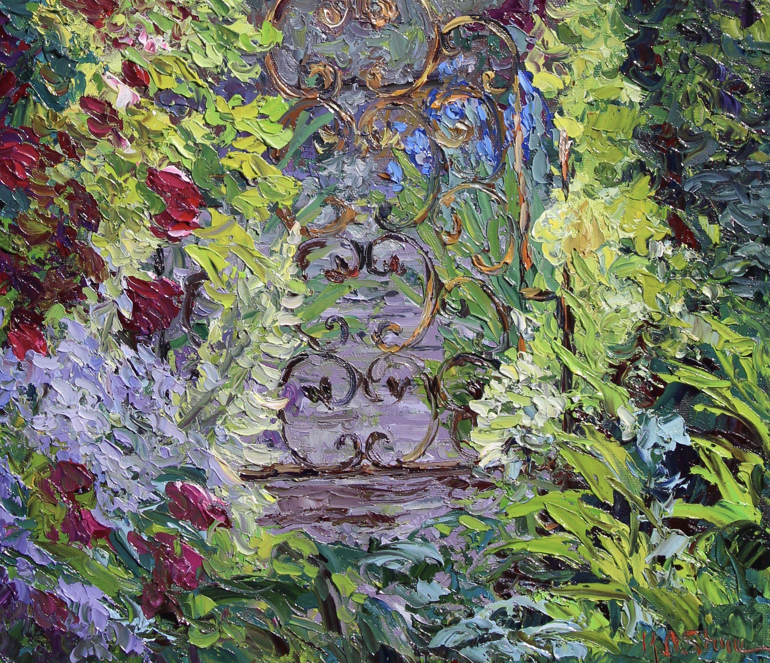 The Garden Sentry, Painting, Oil on Canvas For Sale 2