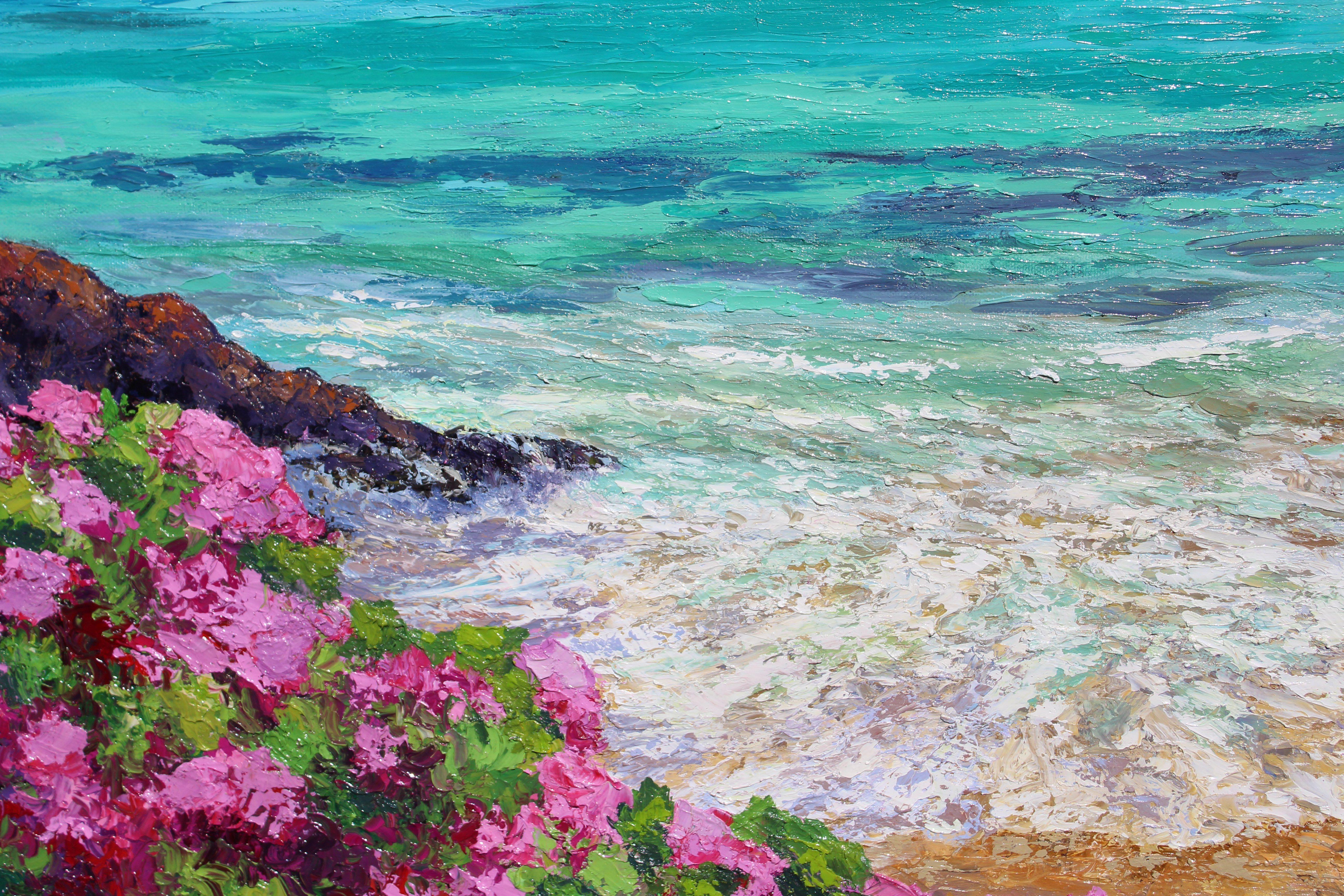 Turtle Beach, Maui, Painting, Oil on Canvas For Sale 2