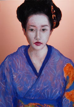 "Kaori" (2022) di Kristen Santucci, Pittura a olio, Ritratto