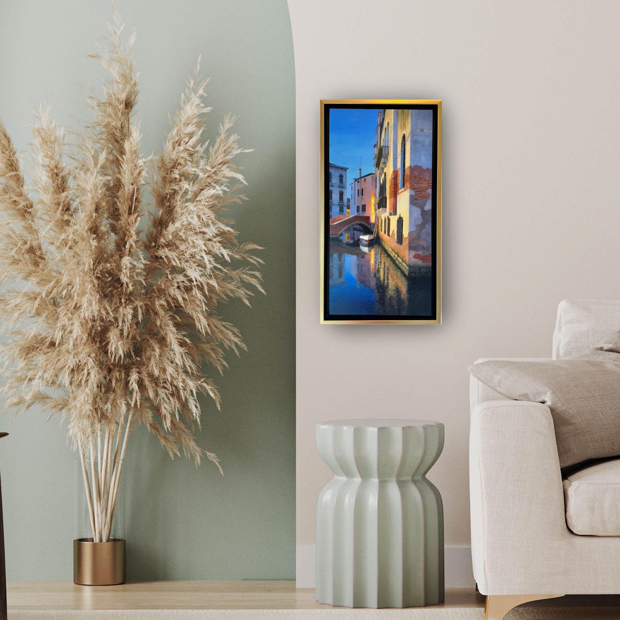 Quiet Evening in Venice - original impressionism painting - contemporary art - Painting Impressionismo di Kristen Savage