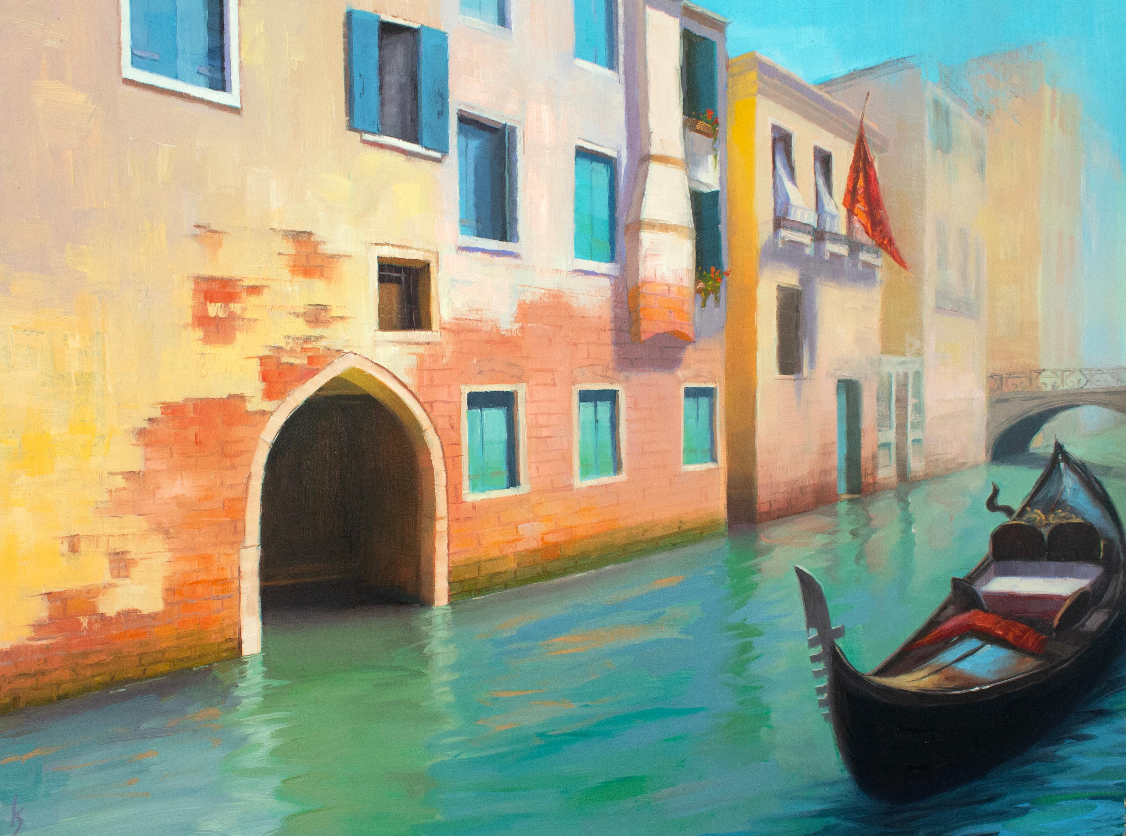 Venice Beauty - original impressionism painting - contemporary art - Painting di Kristen Savage