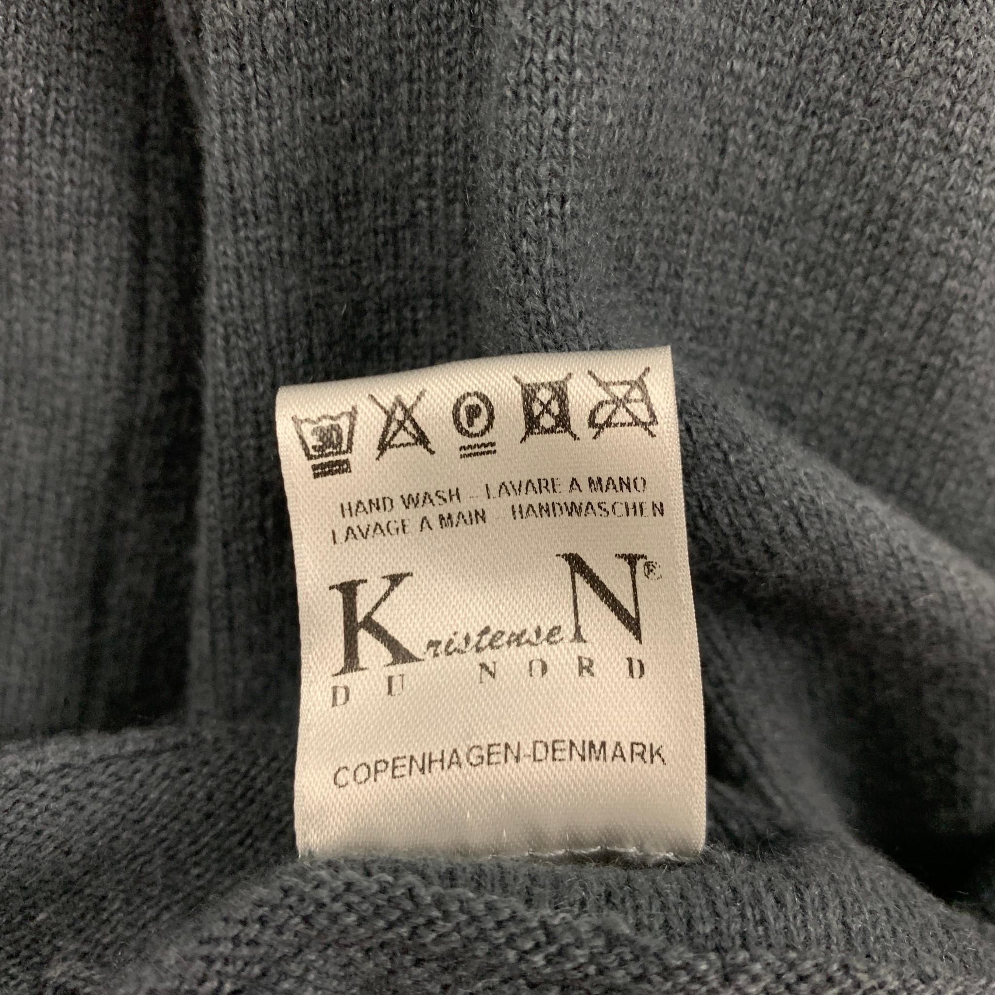 KRISTENSEN DU NORD Size One Size Grey Wool Blend Long Sleeve Dress In Good Condition In San Francisco, CA