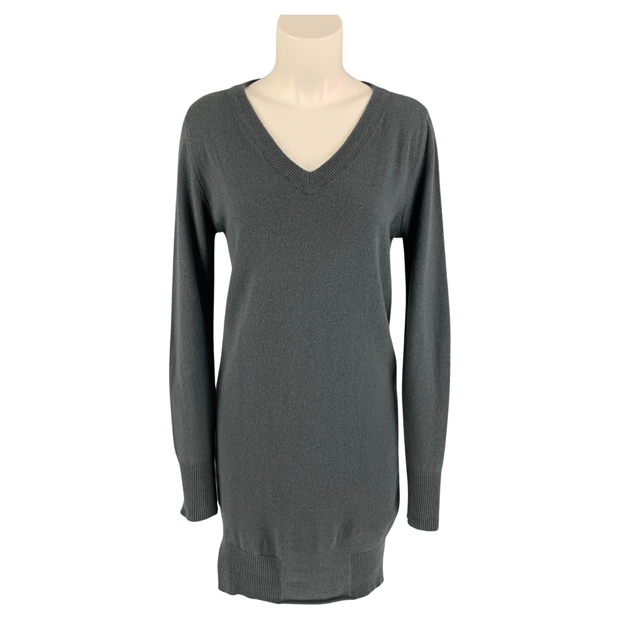 KRISTENSEN DU NORD Size One Size Grey Wool Blend Long Sleeve Dress