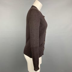 KRISTENSEN DU NORD Size S Brown Knitted Cashmere Blend Buttoned Cardigan