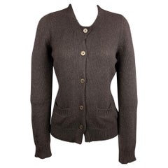 KRISTENSEN DU NORD Size S Brown Knitted Cashmere Blend Buttoned Cardigan