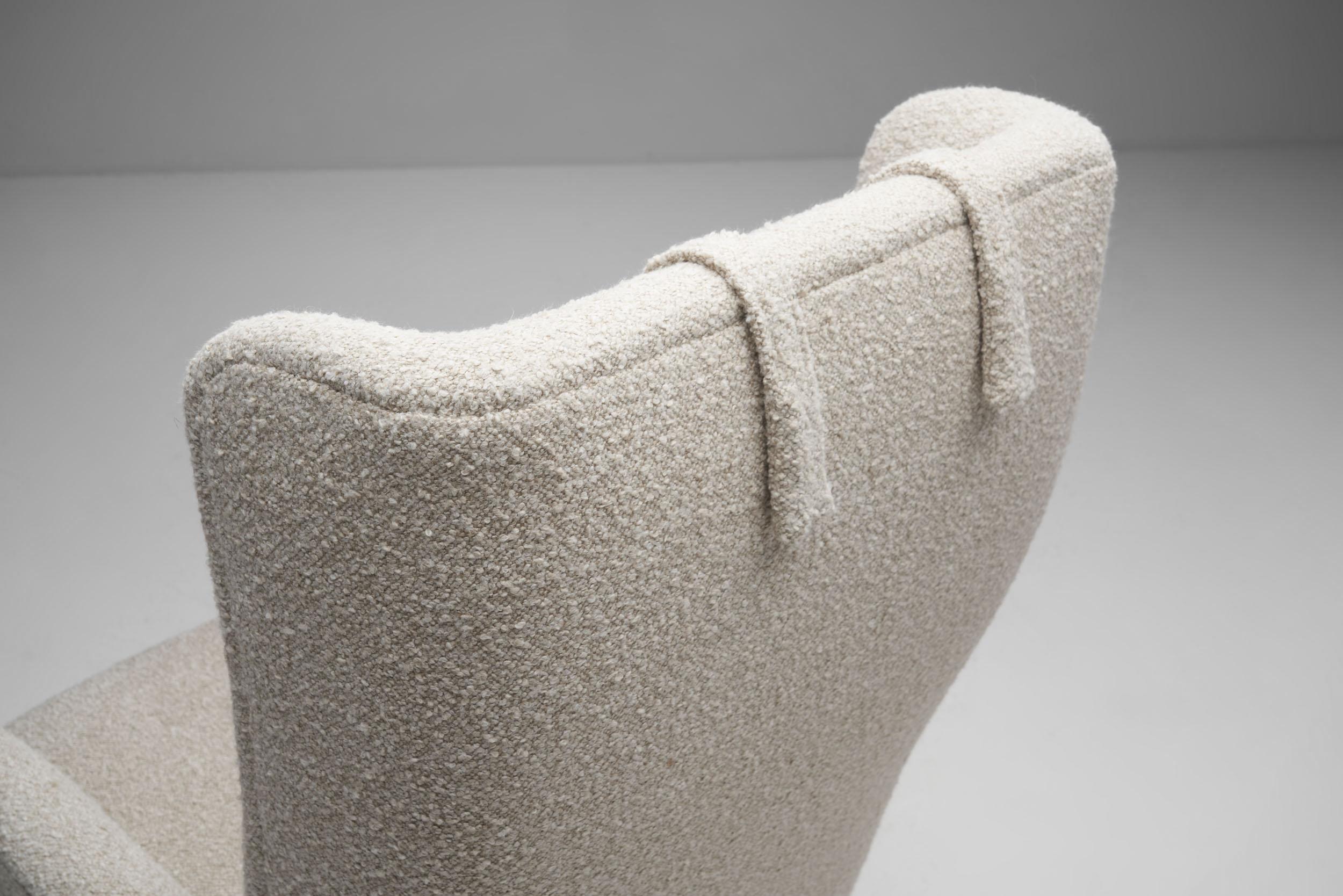 Bouclé “Krister” Armchair by Arne Norell for AB Arne Norell, Sweden 1960s