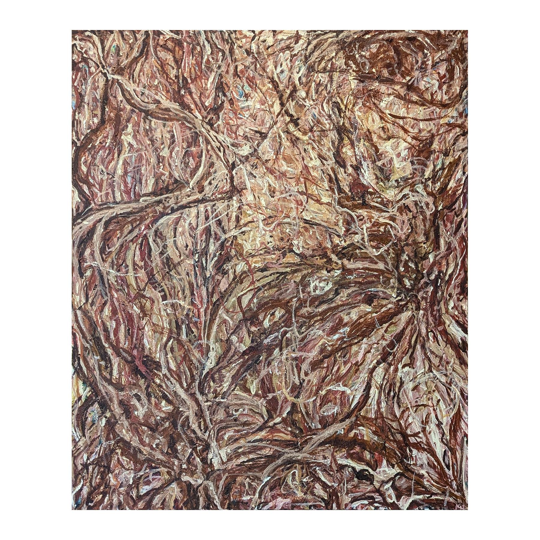 Welcome Back Home, My Love Peinture abstraite contemporaine gestuelle et neutre - Painting de Kristi Haines Herman