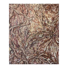 “Welcome Back Home, My Love” Contemporary Gestural Neutral Abstract Painting