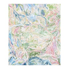 “Welcome Back Home, My Love” Contemporary Gestural Neutral Abstract Painting