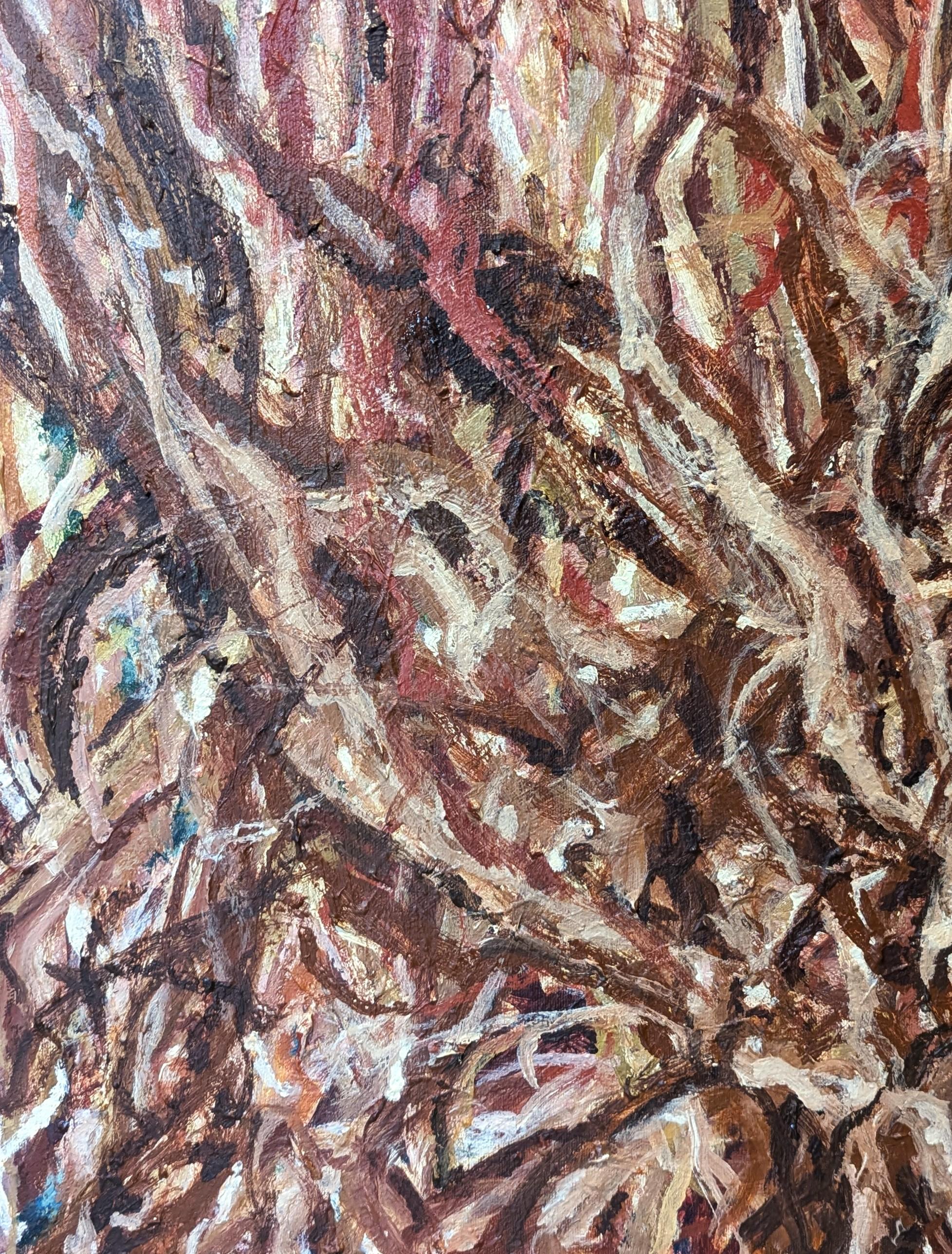 Welcome Back Home, My Love Peinture abstraite contemporaine gestuelle et neutre en vente 1