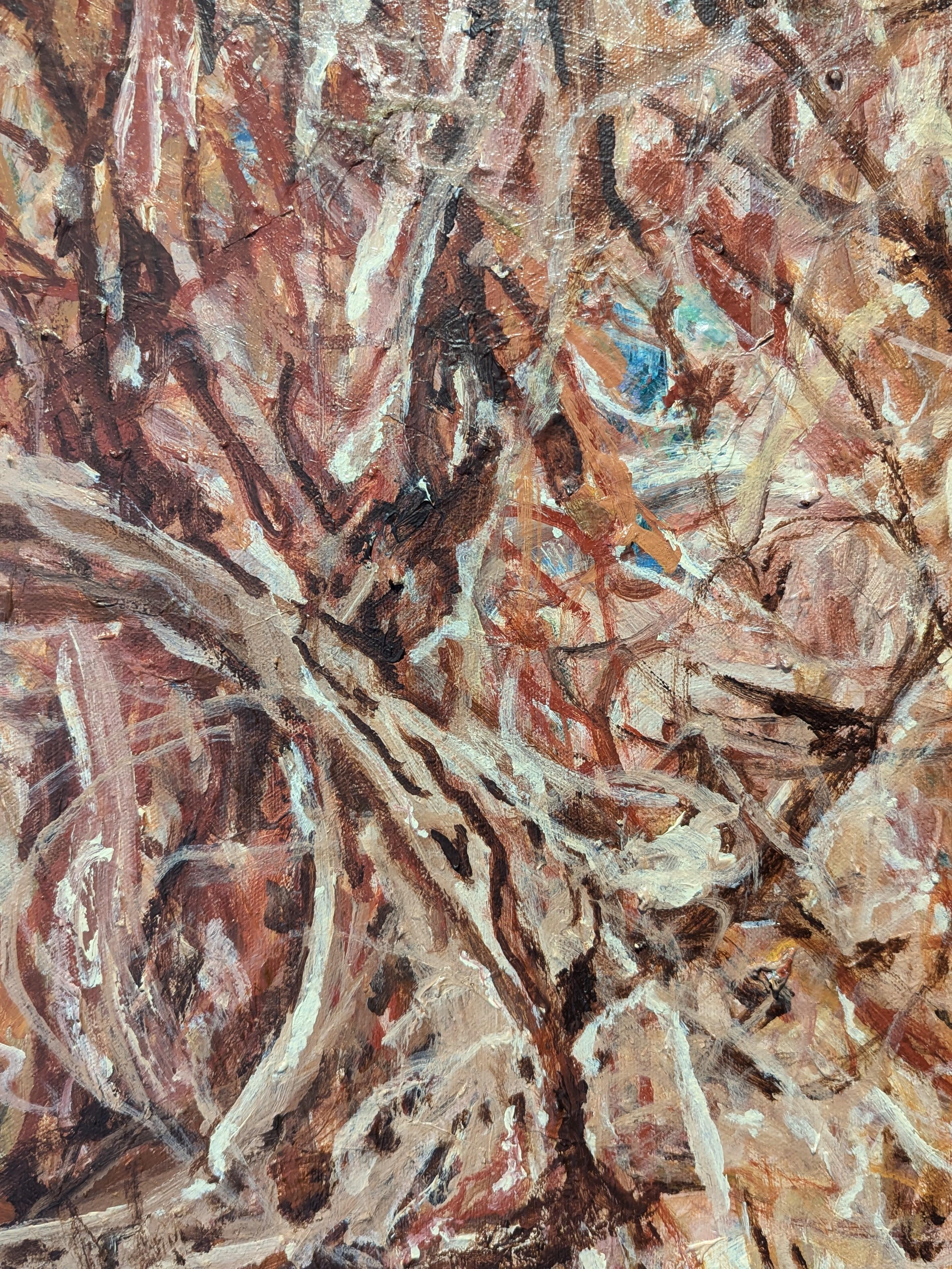 Welcome Back Home, My Love Peinture abstraite contemporaine gestuelle et neutre en vente 2