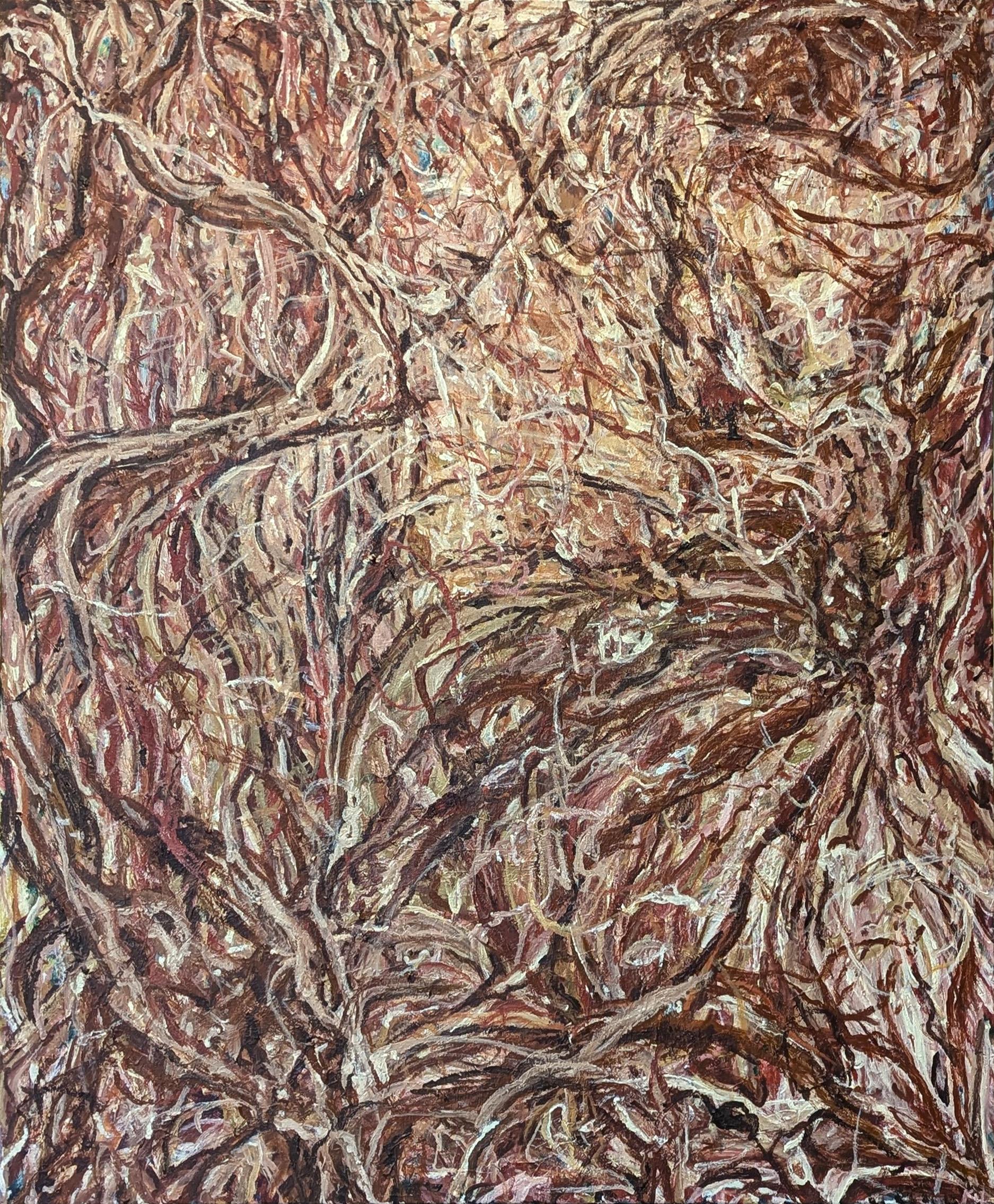 Abstract Painting Kristi Haines Herman - Welcome Back Home, My Love Peinture abstraite contemporaine gestuelle et neutre