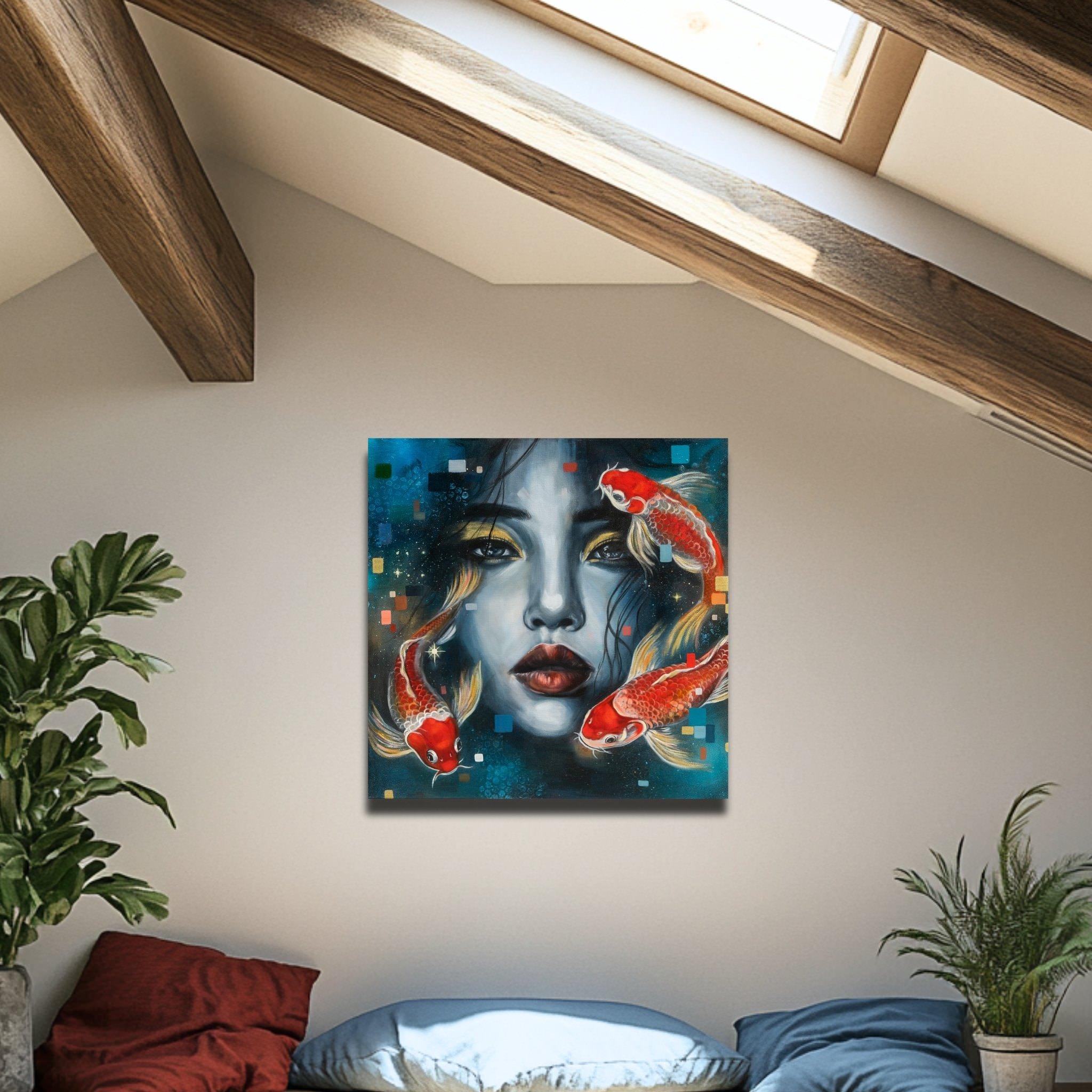 Bajo la superficie.  Pintura figurativa contemporánea - Painting de Kristi Kazar