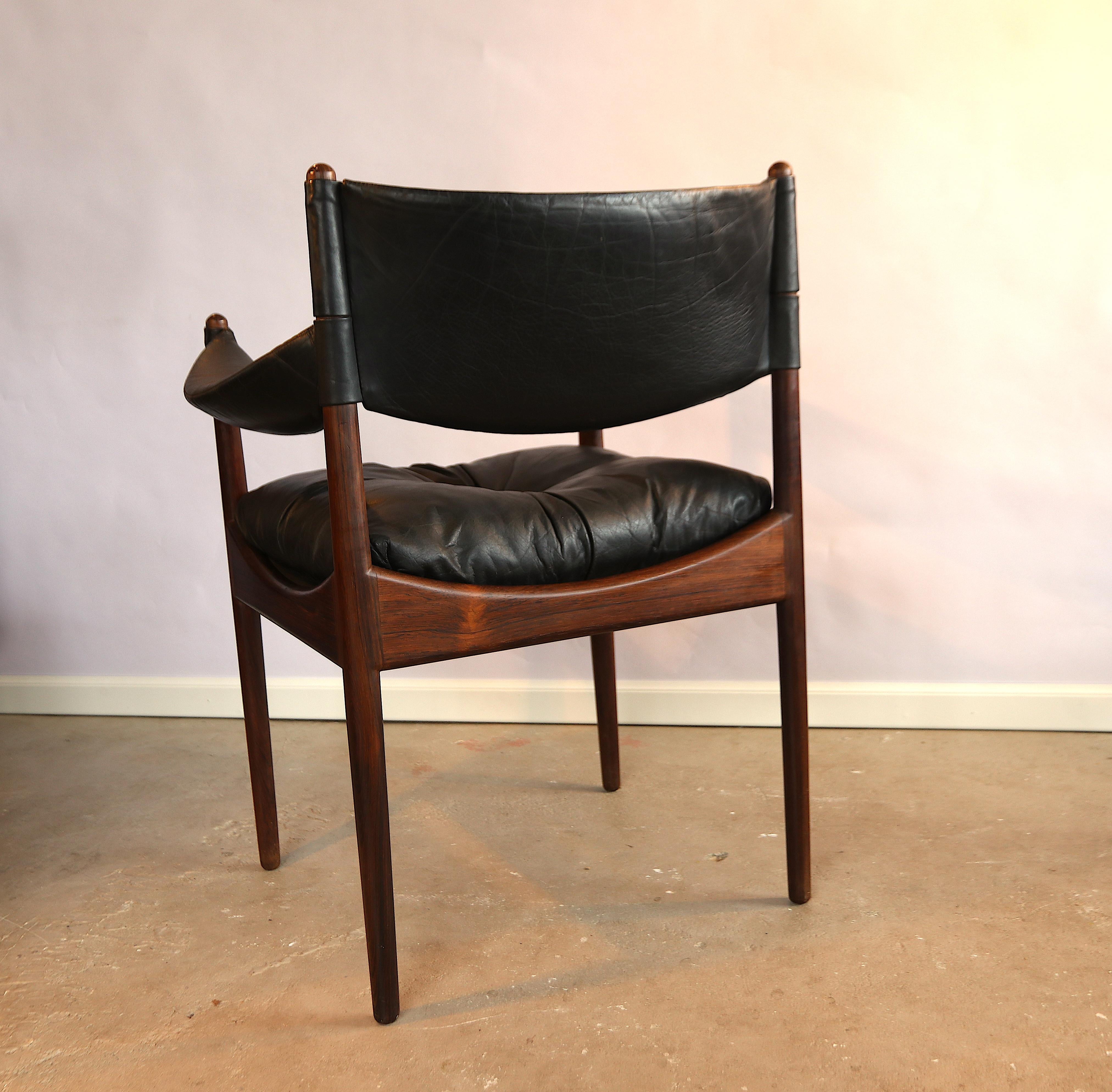 Mid-20th Century Kristian Solmer Vedel Armchair and Ottoman 