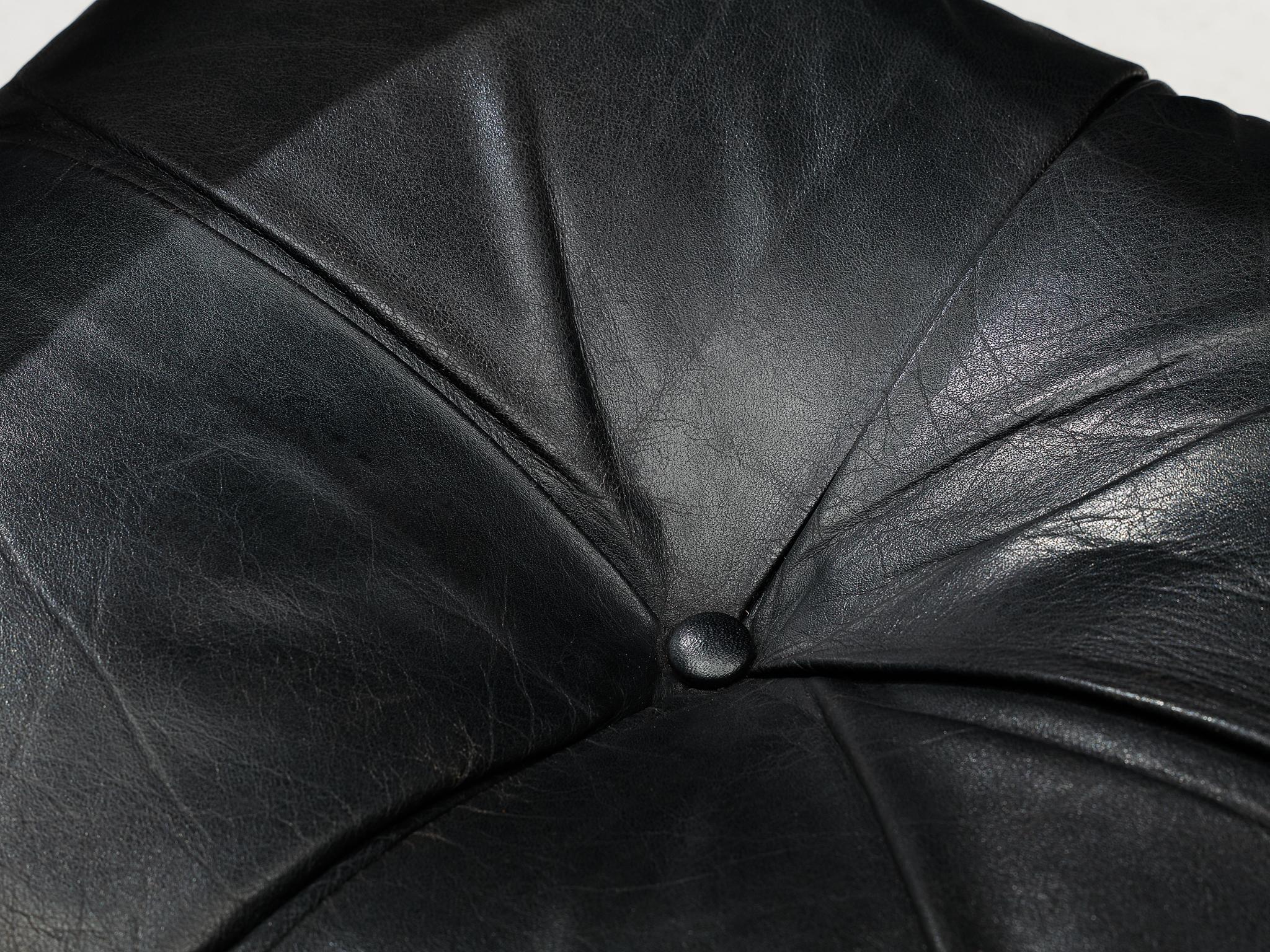 Mid-20th Century Kristian Solmer Vedel Black Leather Lounge Chairs