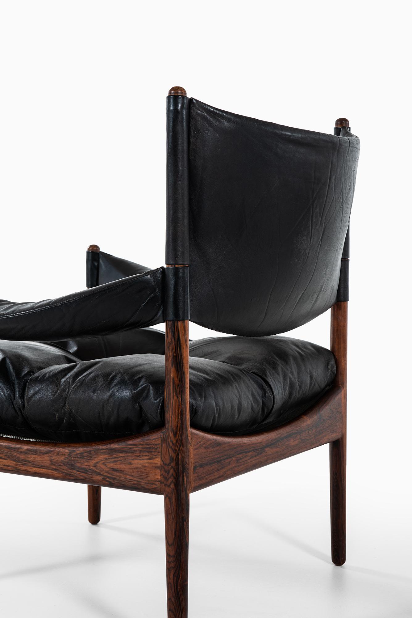 Leather Kristian Solmer Vedel easy chairs model Modus by Søren Willadsen møbelfabrik For Sale