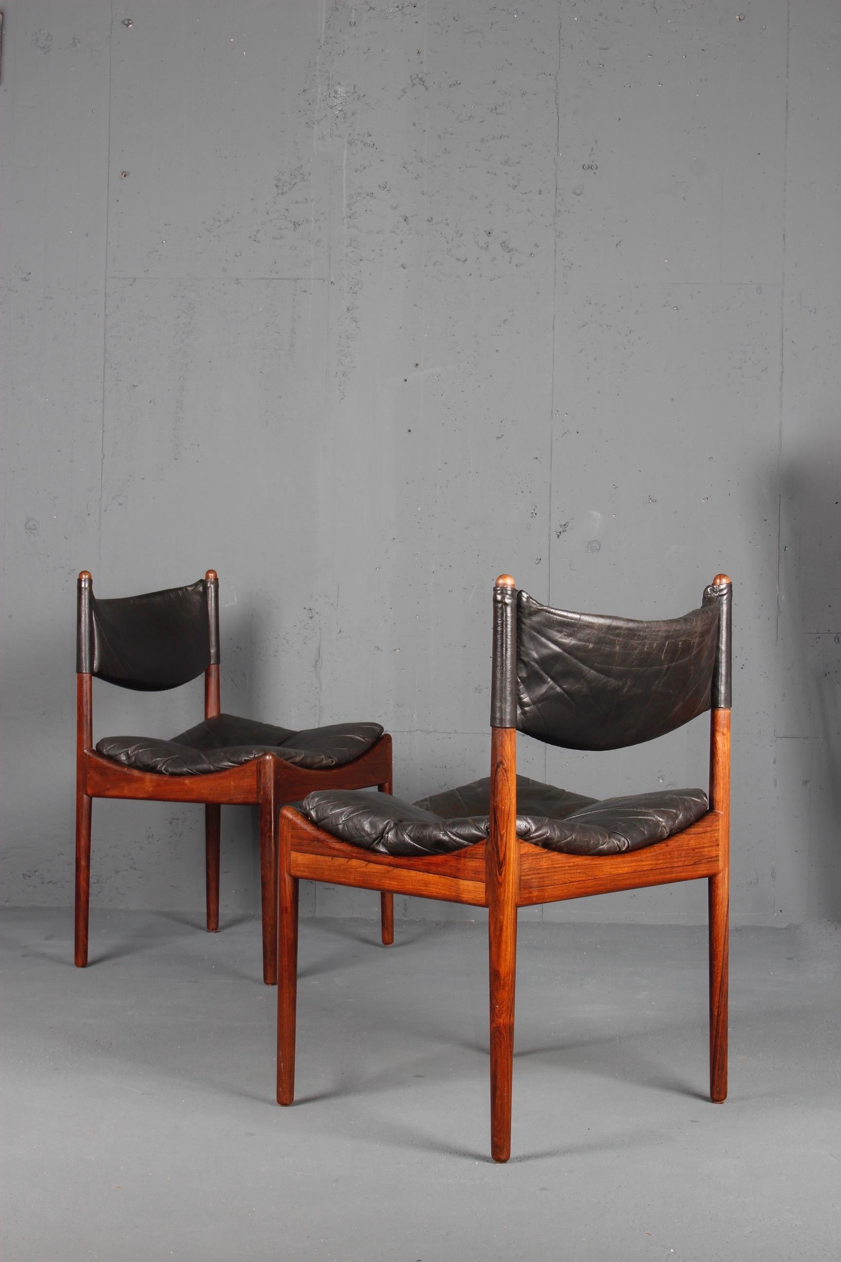 Leather Kristian Solmer Vedel Pair of Chairs