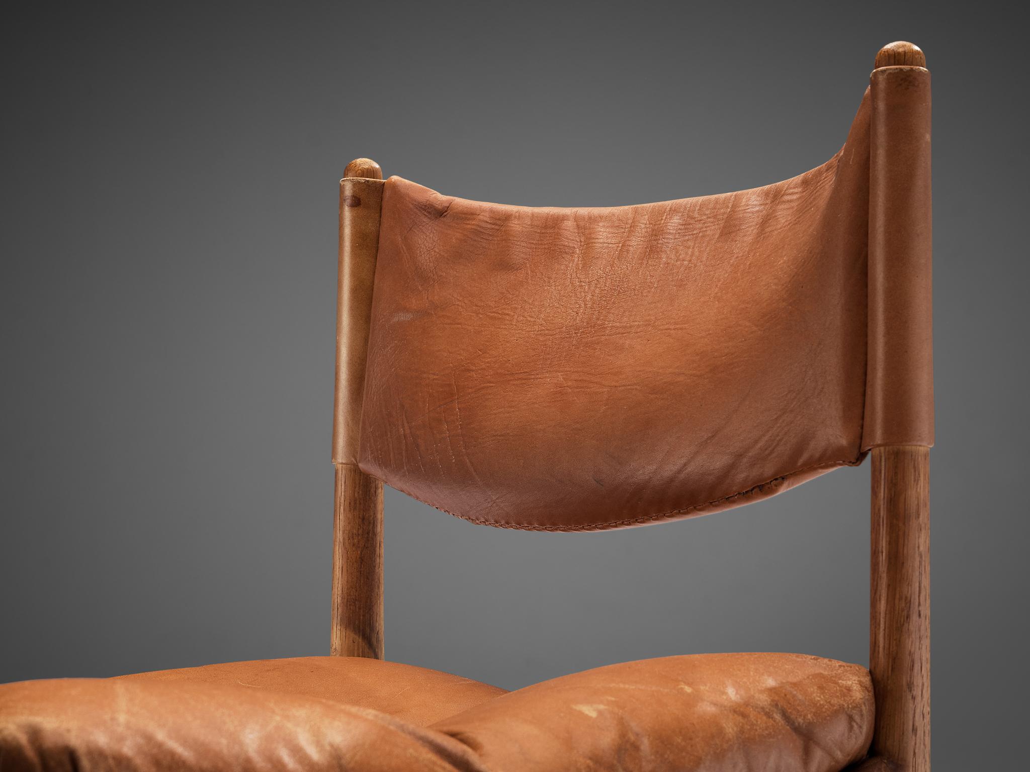 Kristian Solmer Vedel Pair of 'Modus' Chairs in Cognac Leather In Good Condition In Waalwijk, NL