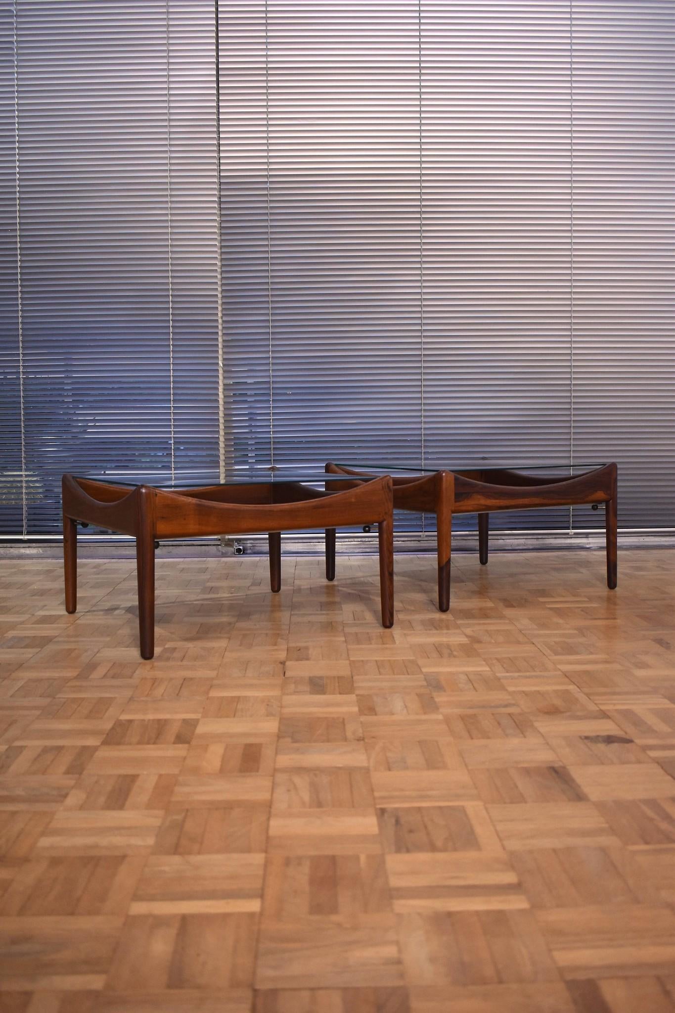 Scandinavian Modern Kristian Vedel Brazilain Rosewood Modus Tables for Søren Willadsen