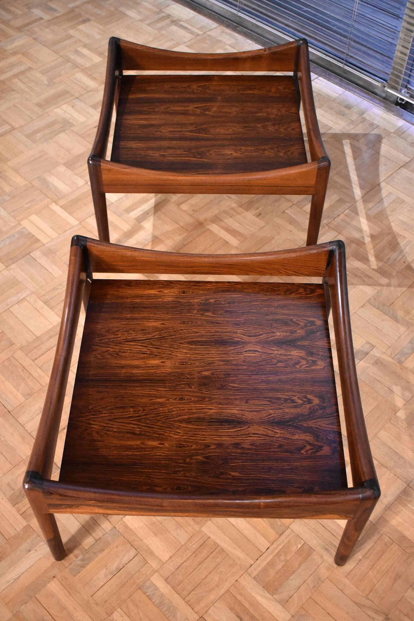 20th Century Kristian Vedel Brazilain Rosewood Modus Tables for Søren Willadsen