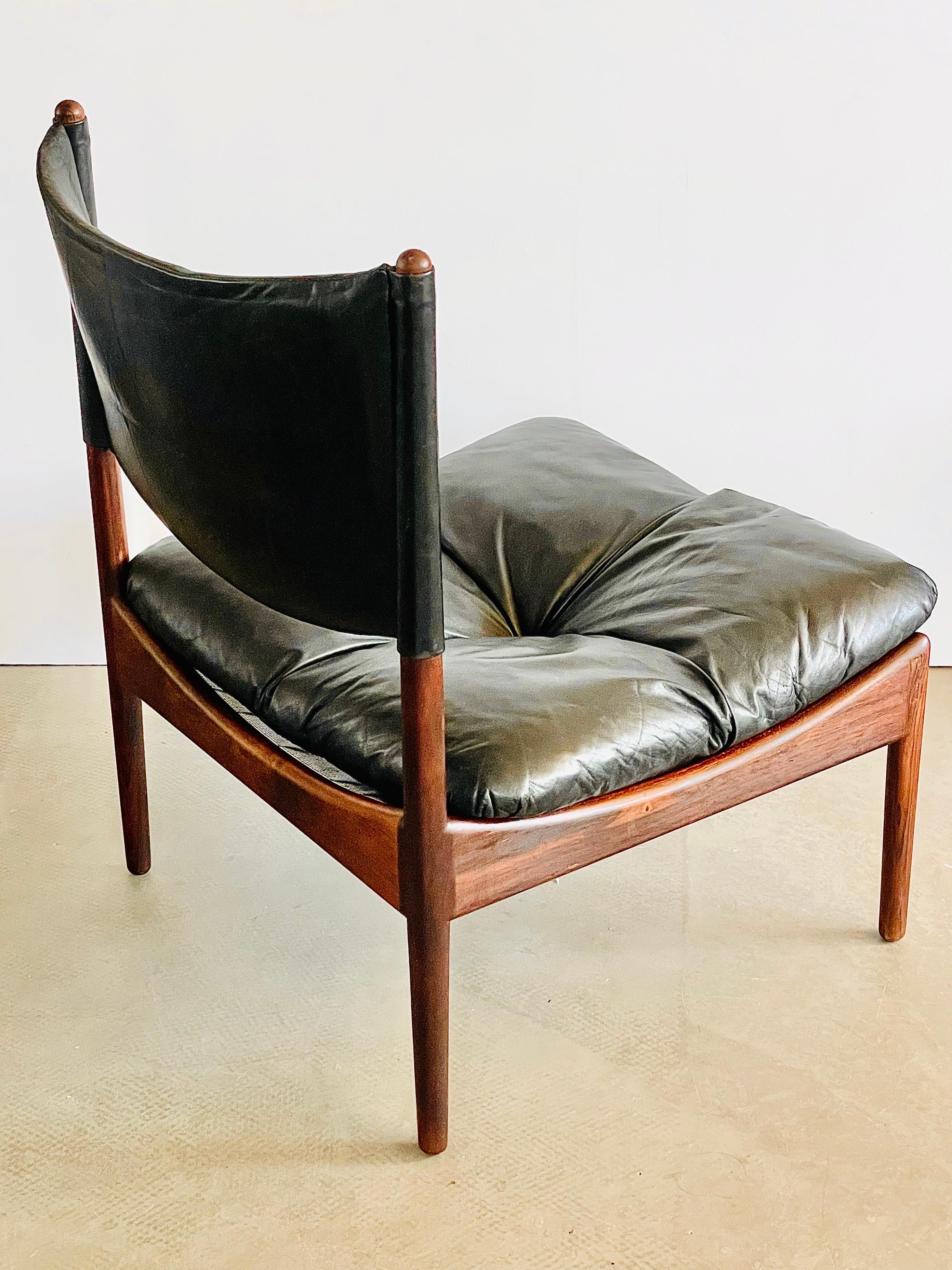 Leather Kristian Vedel Easy of Lounge Chair “Modus” for Soren Willadsen, Danish Design For Sale