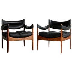 Kristian Vedel "Modus" Danish Rosewood Lounge Chairs, circa 1960, Pair