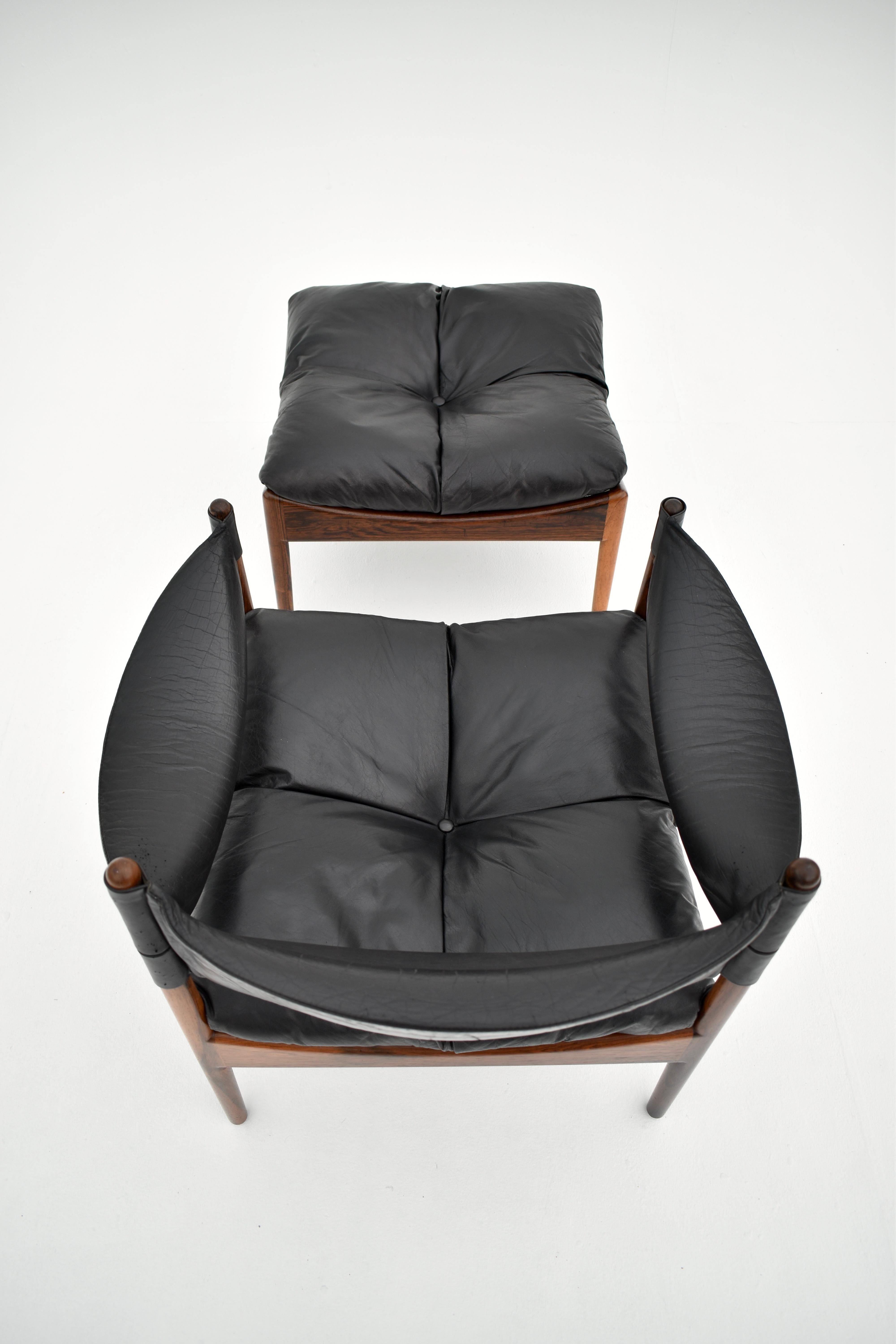 Kristian Vedel Modus Lounge Chair & Footstool For Søren Willadsen møbelfabrik 3