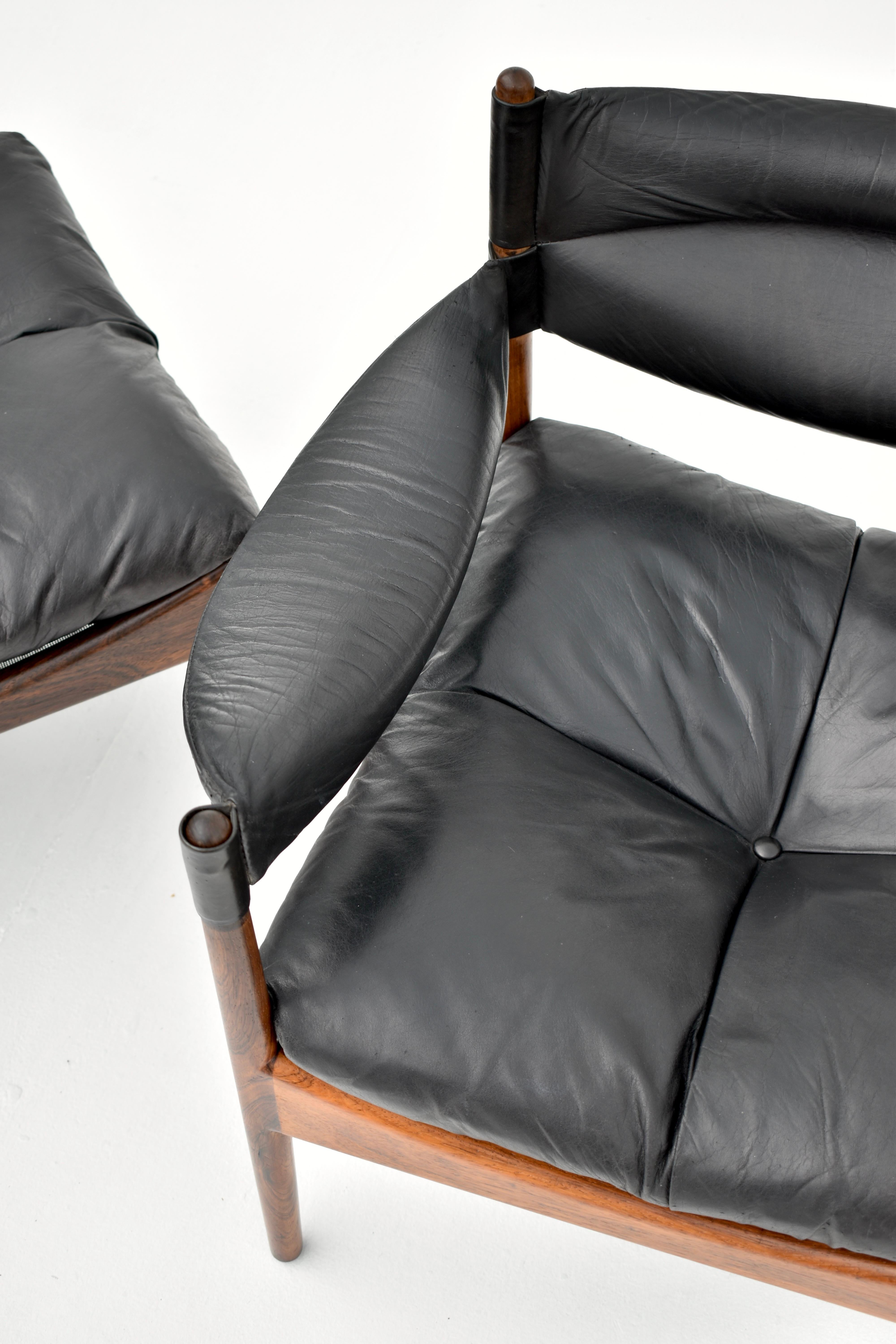 Mid-20th Century Kristian Vedel Modus Lounge Chair & Footstool For Søren Willadsen møbelfabrik