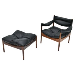 Kristian Vedel Modus Lounge Chair & Footstool For Søren Willadsen møbelfabrik